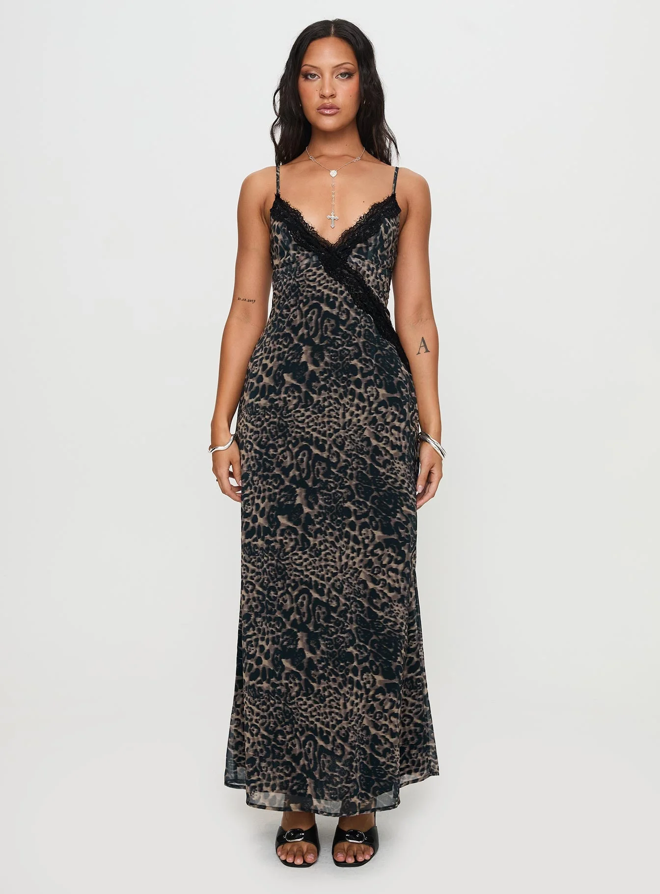 Rosalba Maxi Dress Leopard - Image 7
