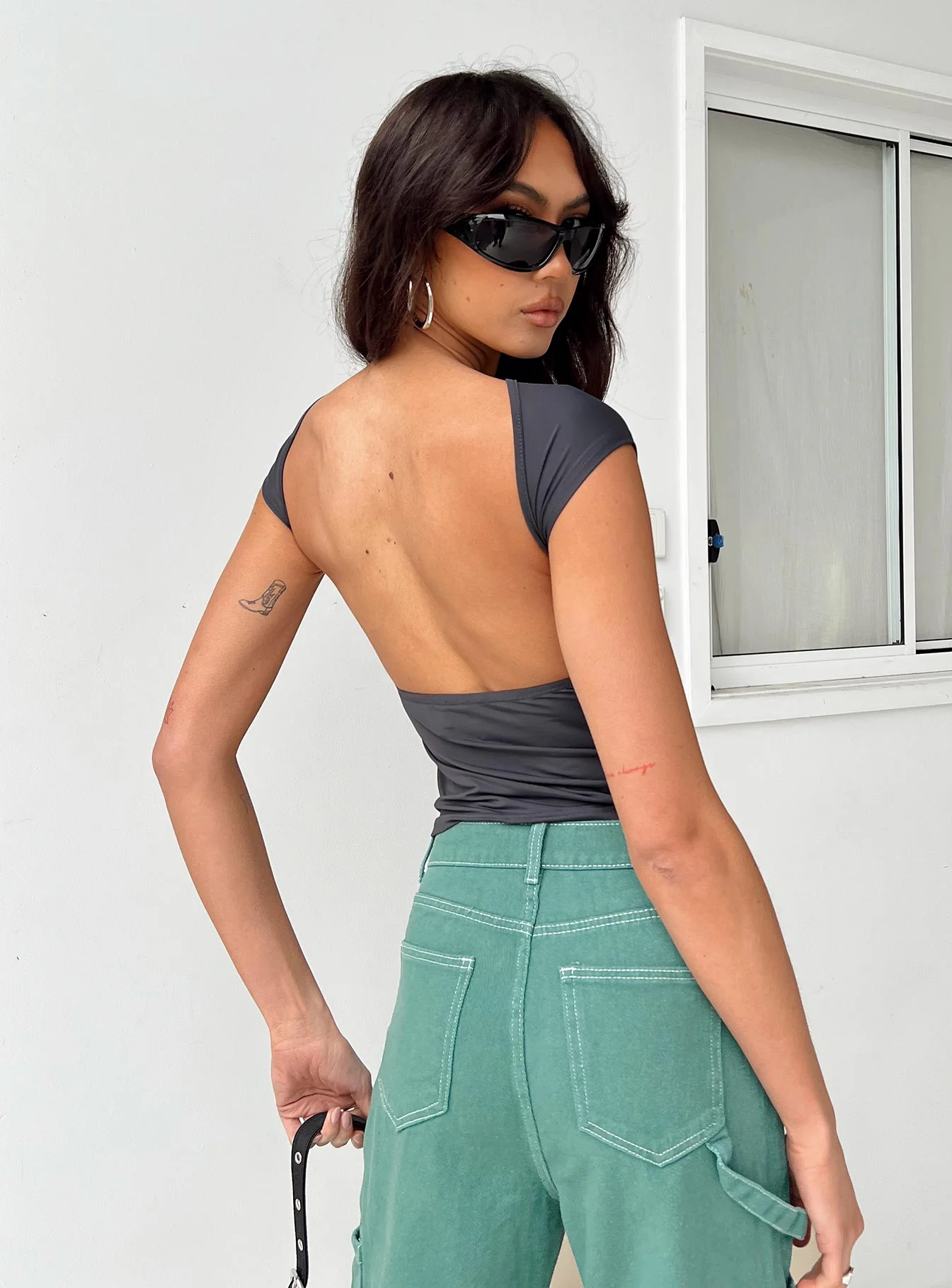 Rosalinda Top Grey - Image 4