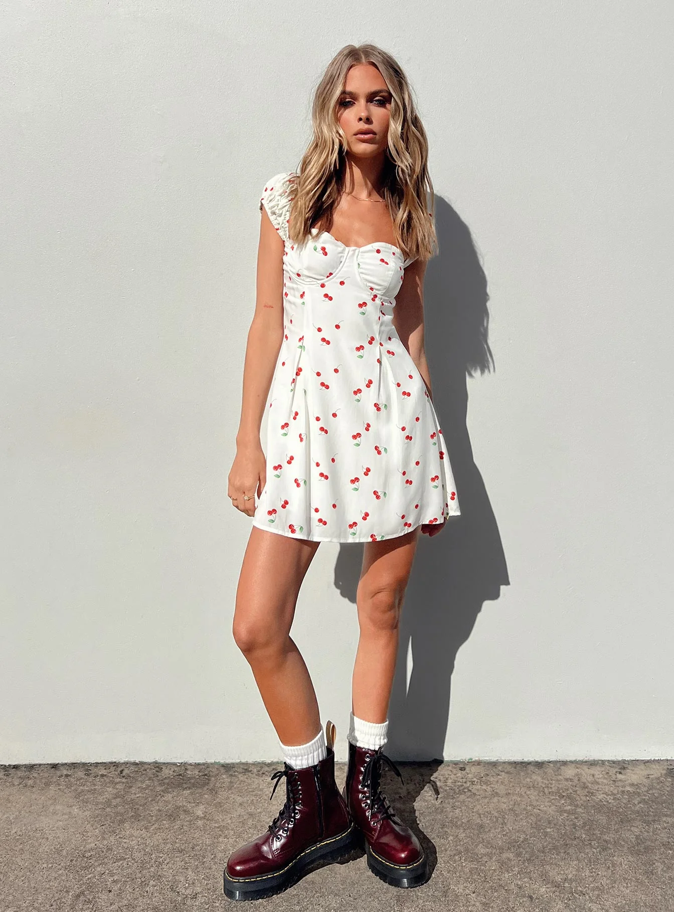 Rozalia Mini Dress White Multi - Image 8