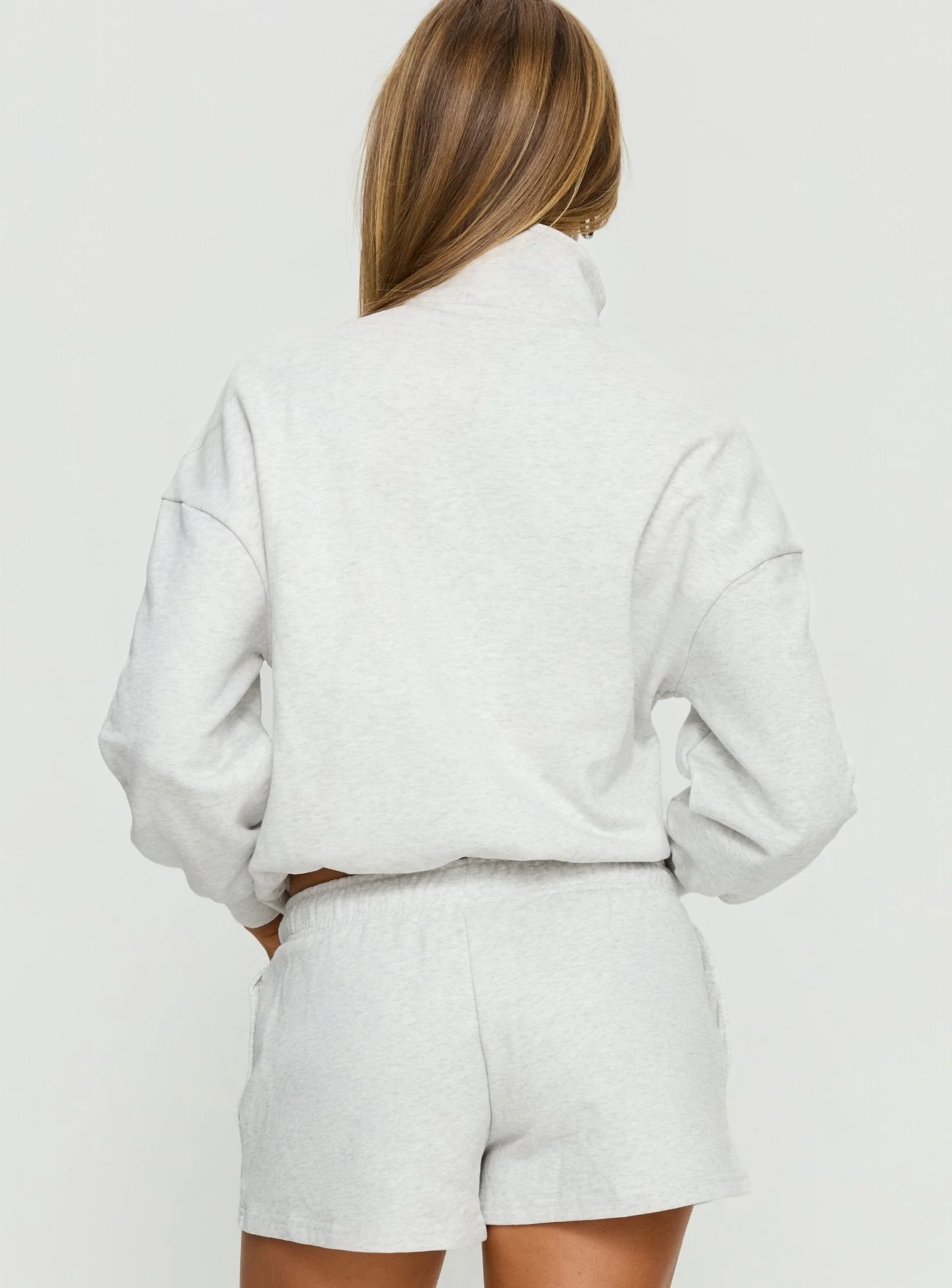Rozanna 1/4 Zip Jumper Grey Marle - Image 5