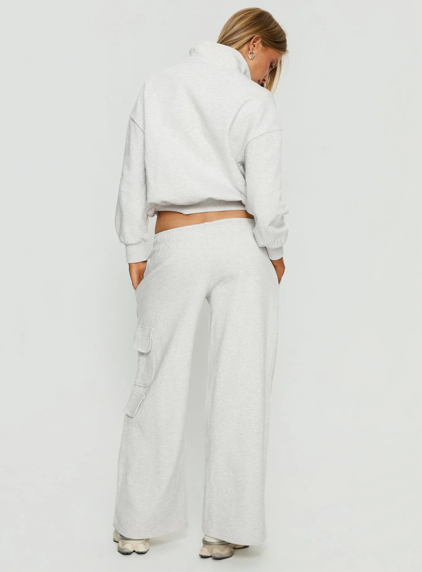 Rozanna Cargo Sweat Pants Grey Marle - Image 4