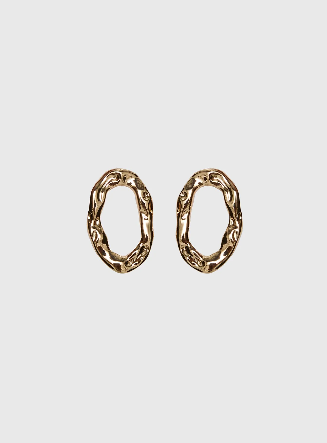 Rumie Oval Earrings Gold - Image 2