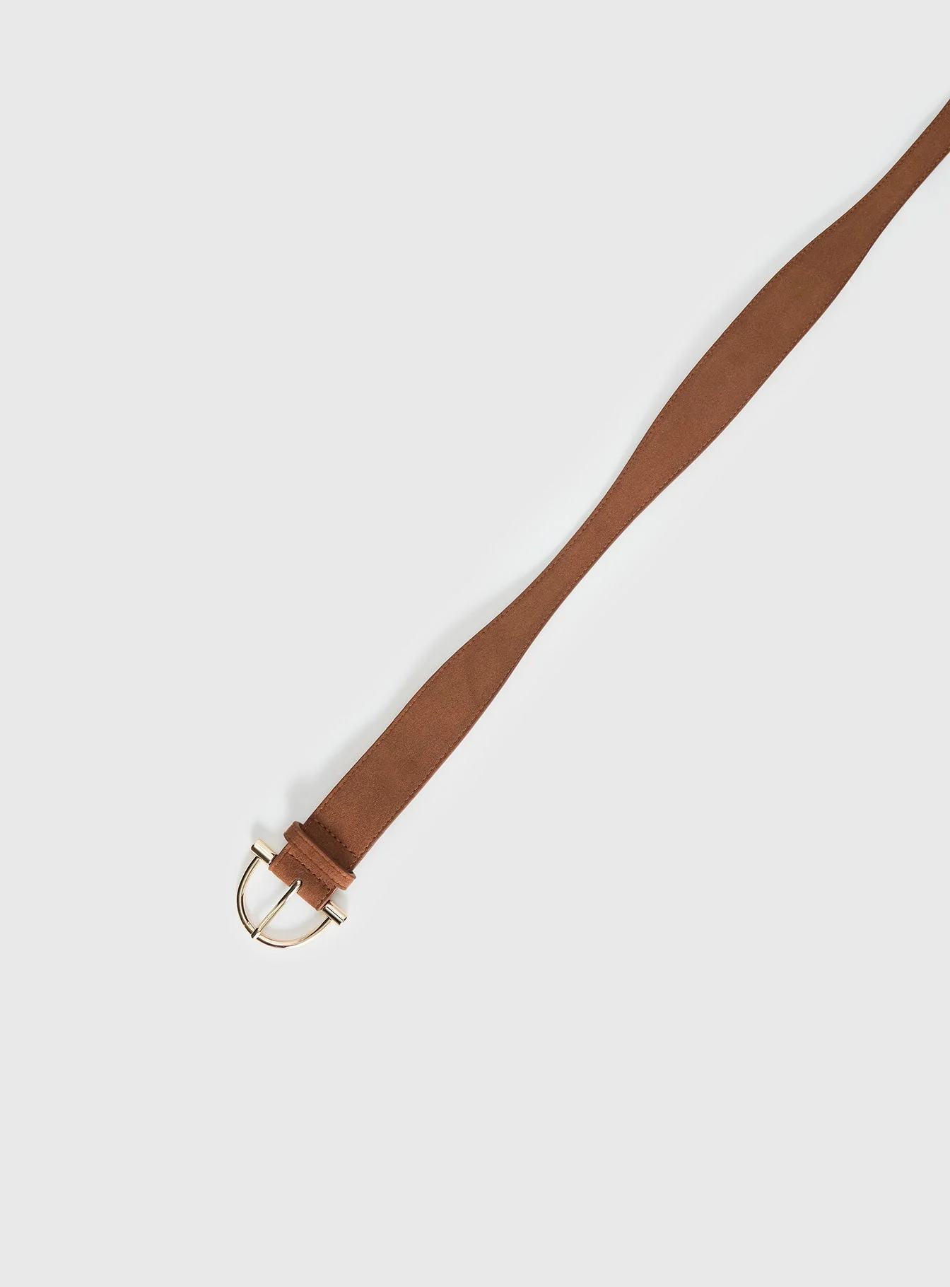 Runey Faux Suede Belt Brown / Gold - Image 3