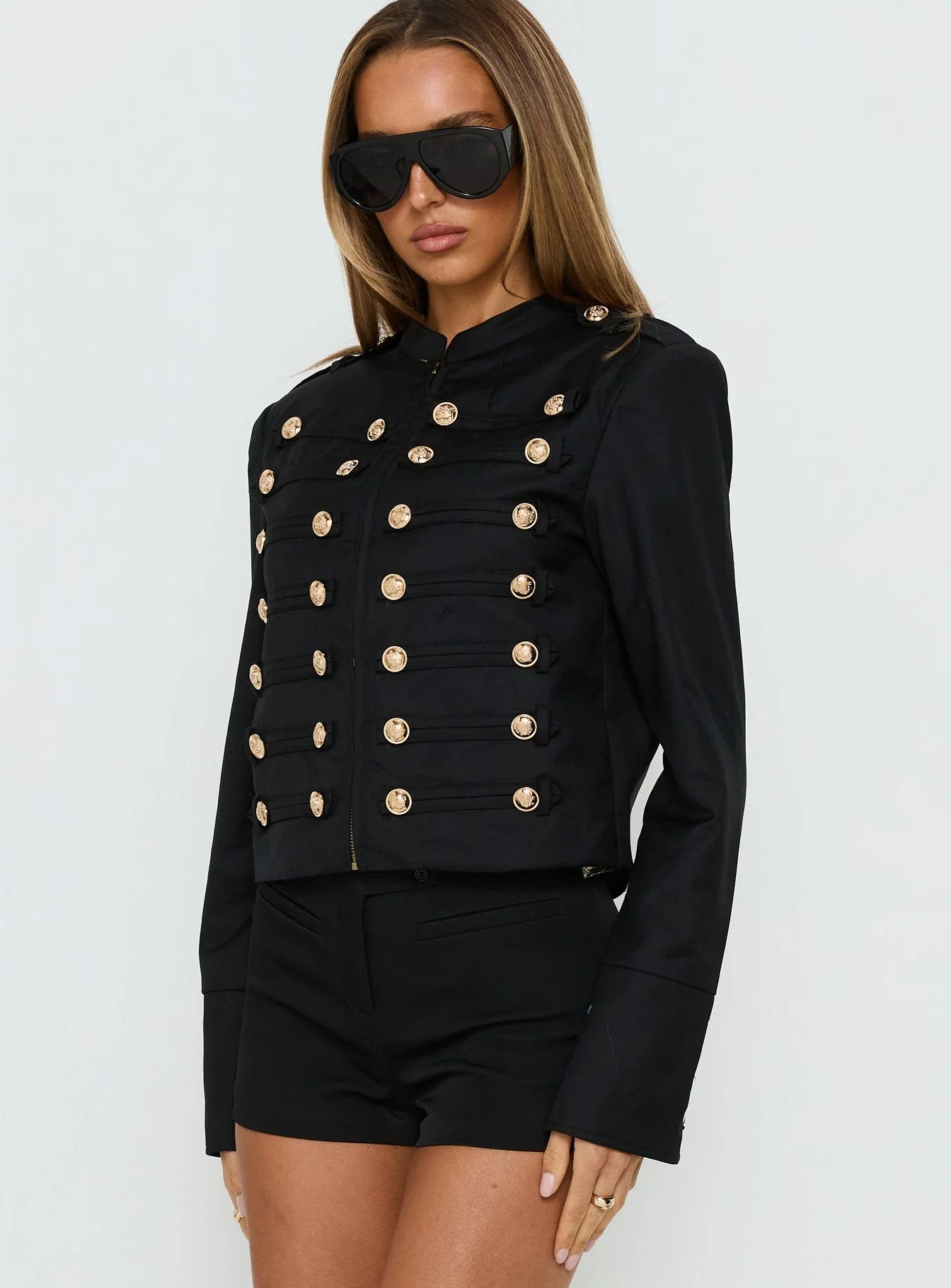 Rush Hour Button Detail Jacket Black - Image 4