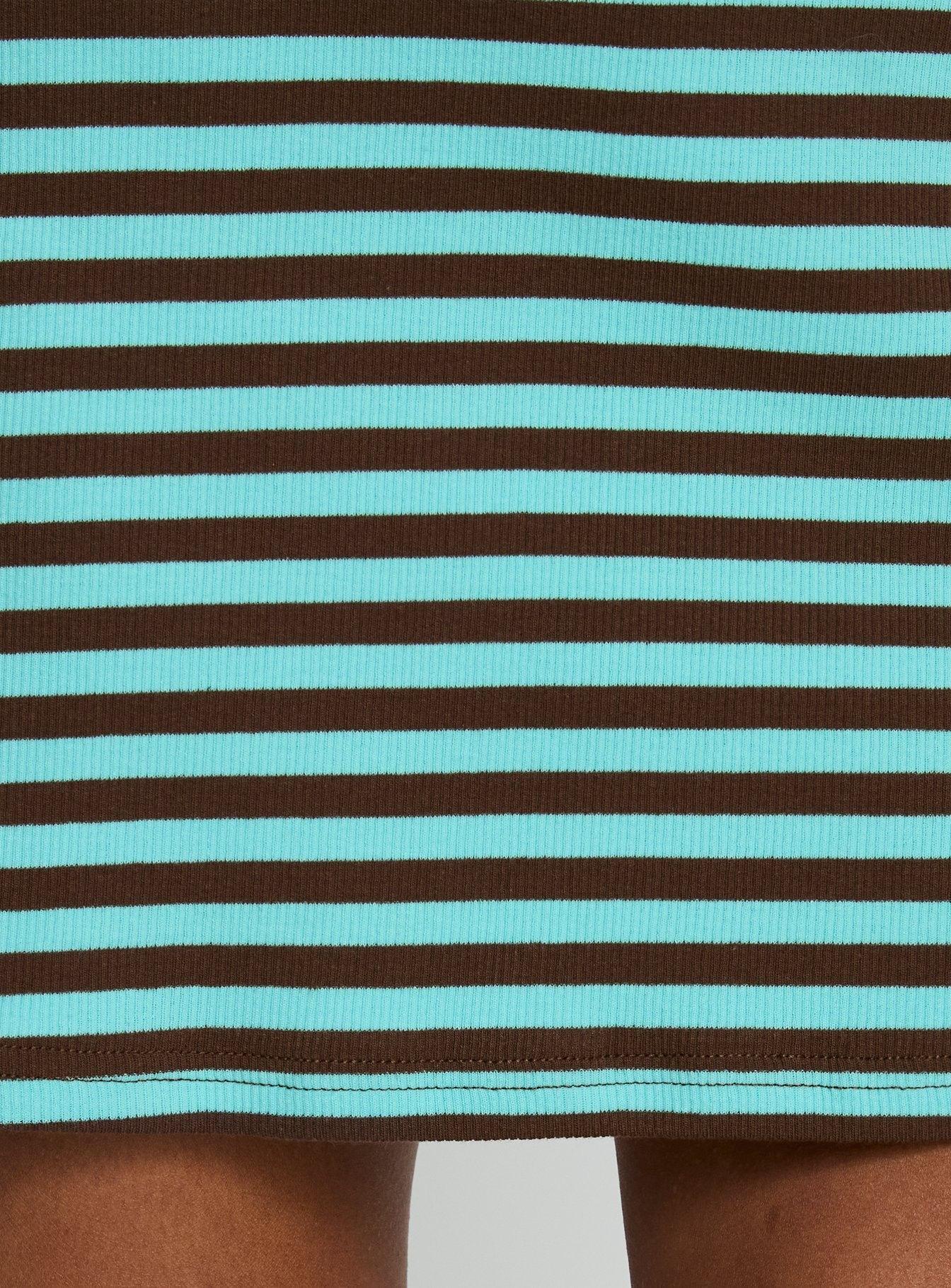 Rydar Scoop Mini Dress Blue / Chocolate Stripe - Image 7