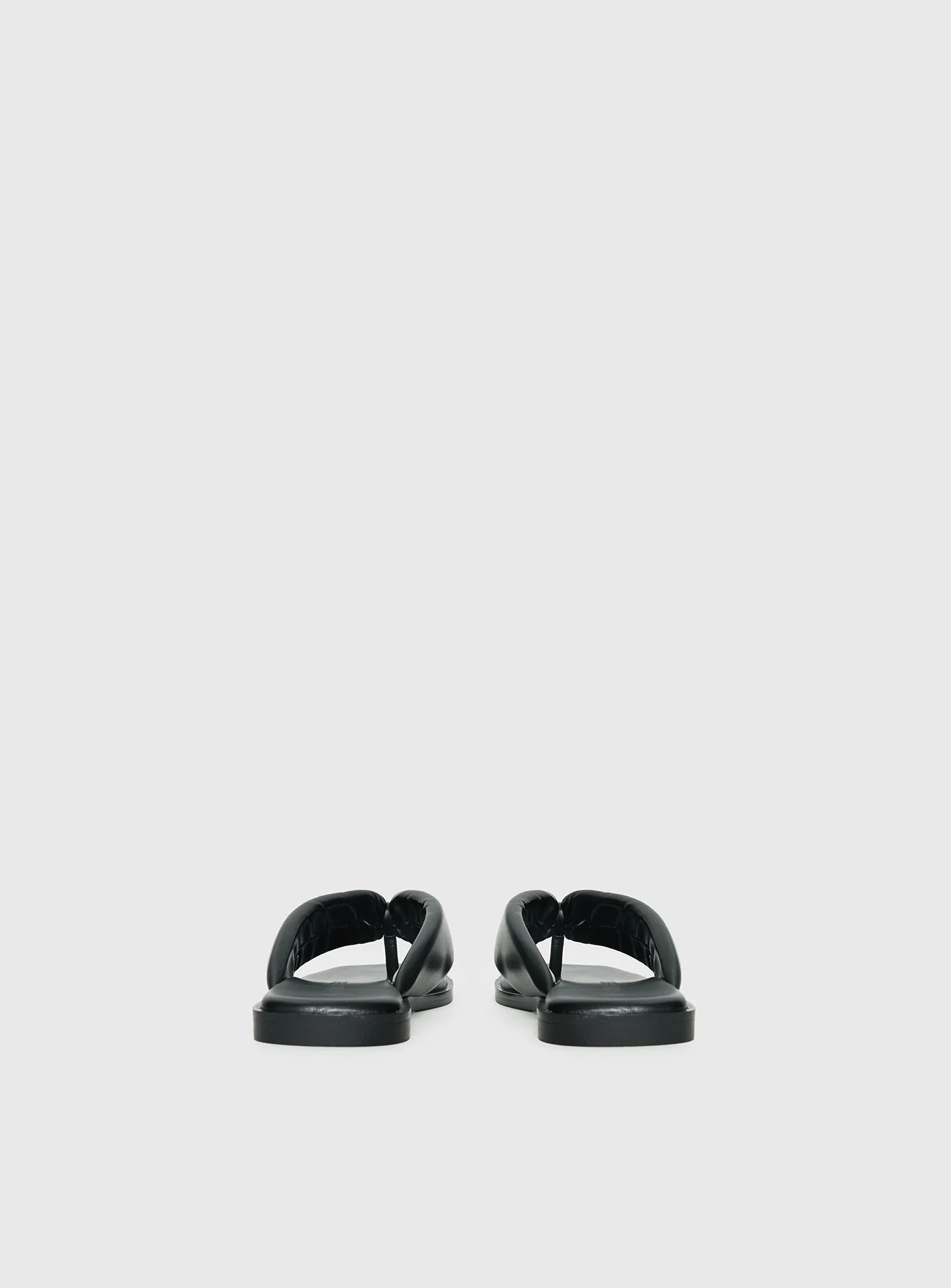 Rylin Puff Thong Sandals Black - Image 4