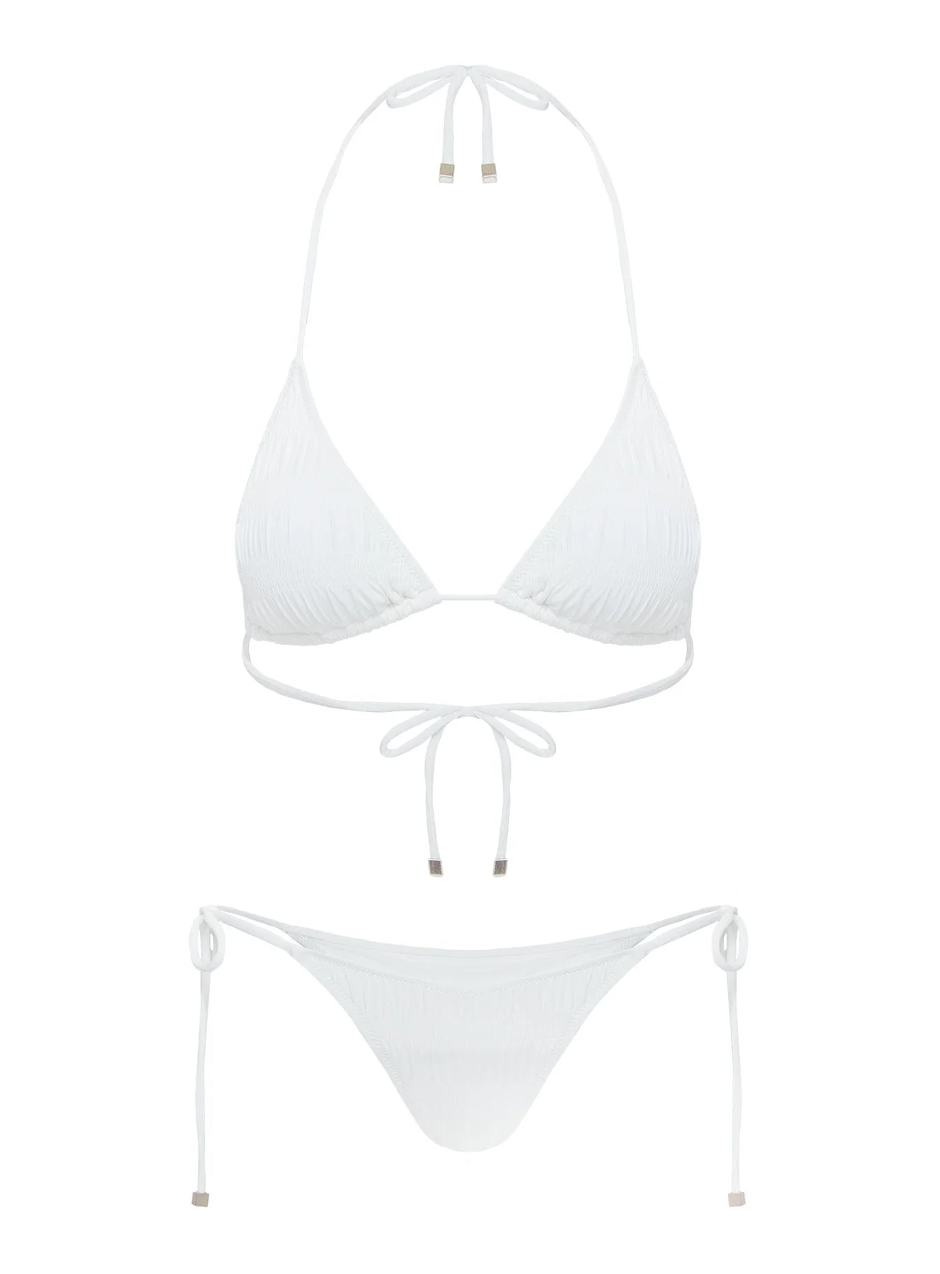 Rymona Tie Side Bikini Bottoms White - Image 5