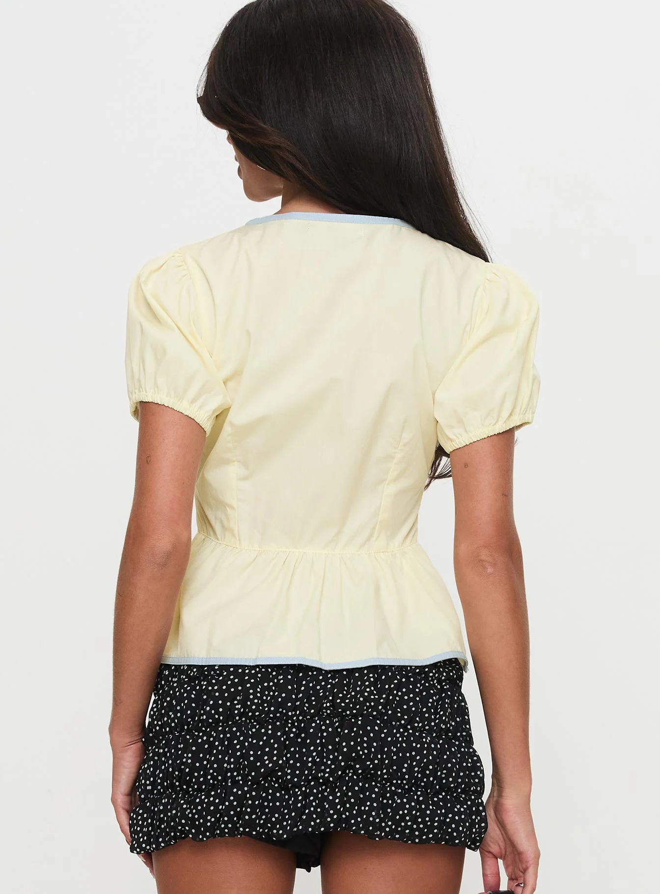 Ryota Blouse Yellow / Blue - Image 5
