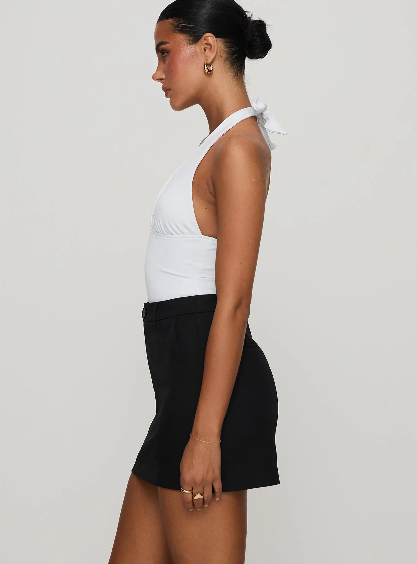Sabyna Tailored Mini Skirt Black - Image 3