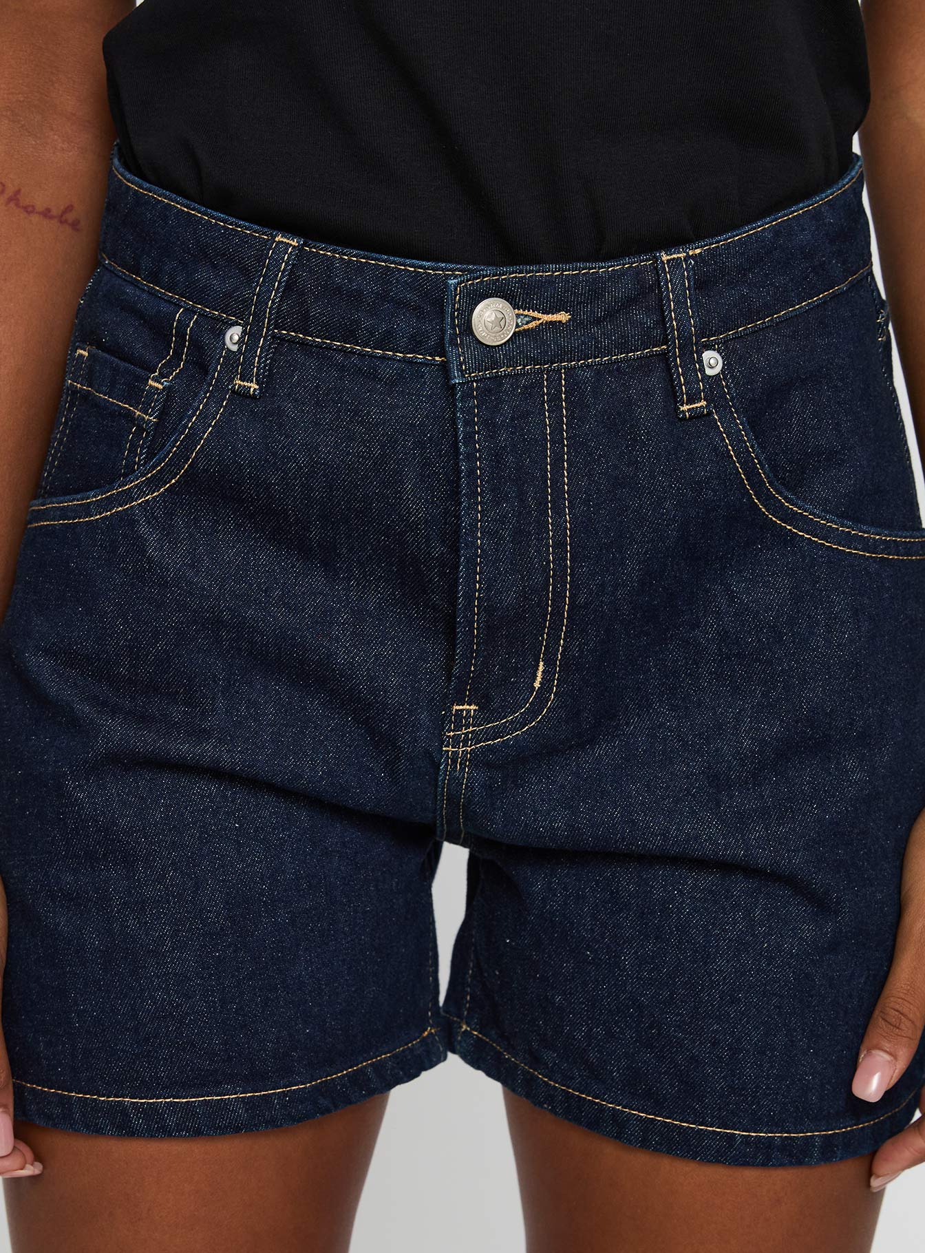 Saldana Shorts Dark Blue Denim - Image 6
