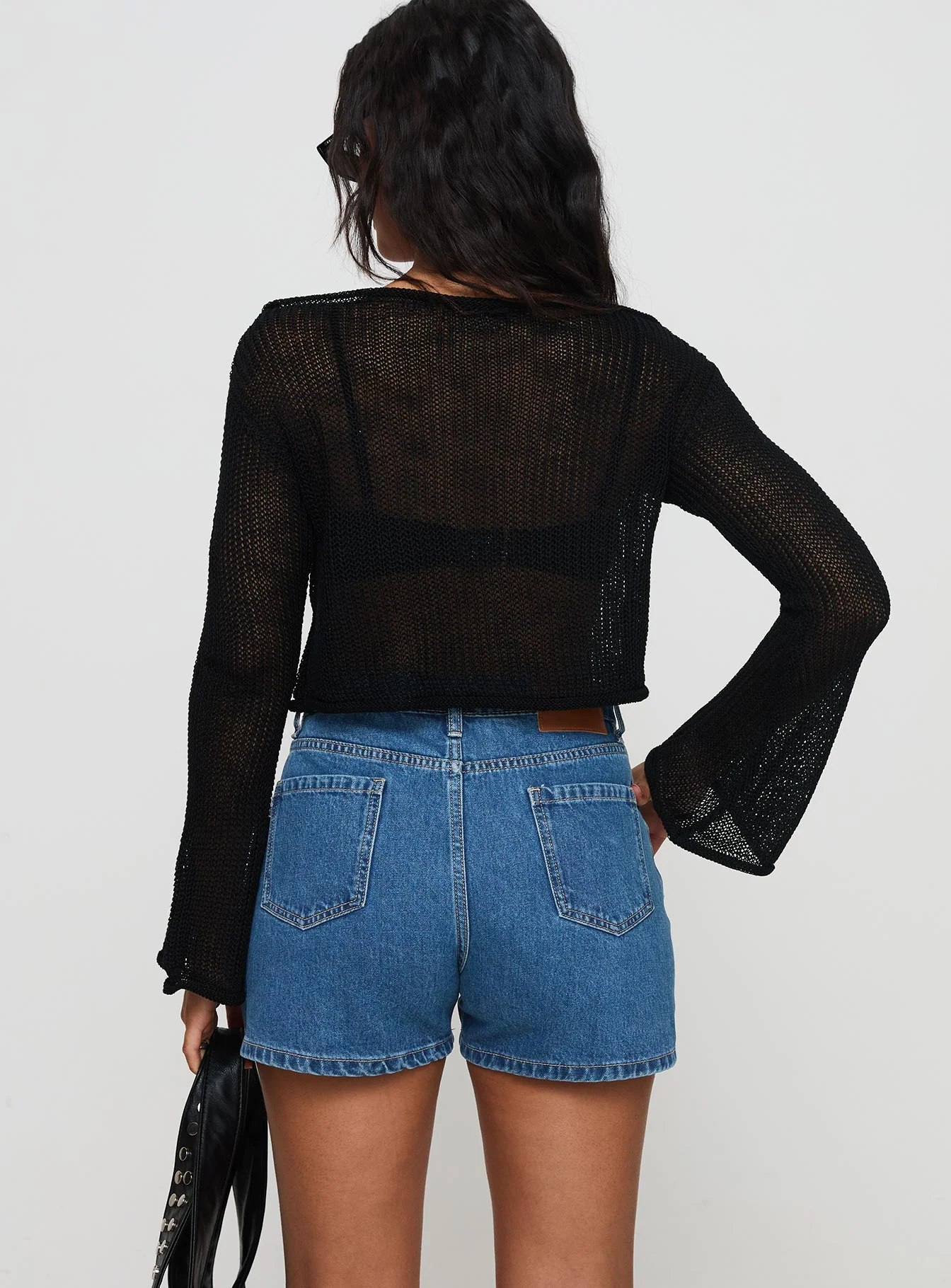 Saldana Shorts Mid Blue Denim Petite - Image 5