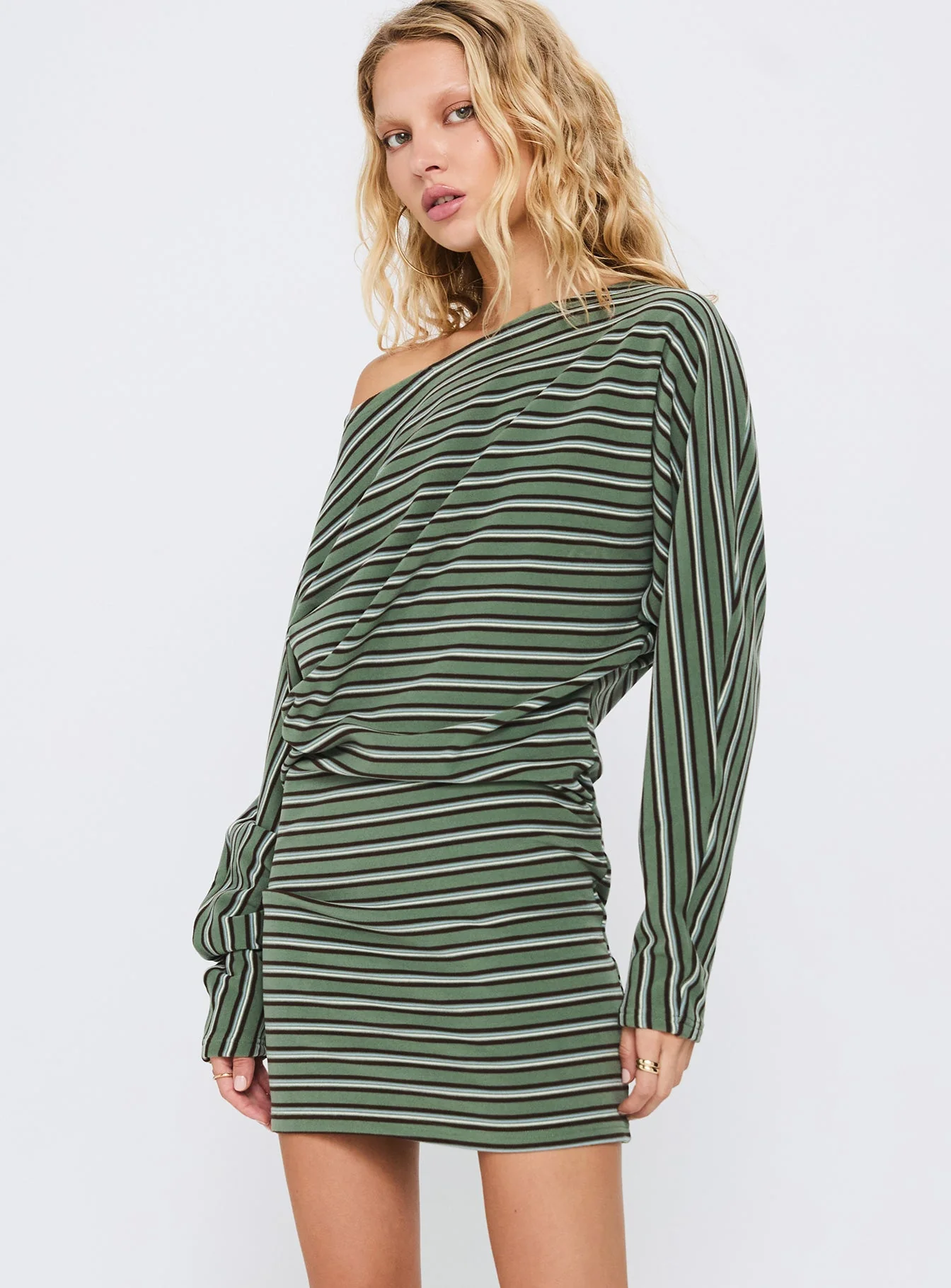 Salley Long Sleeve Mini Dress Stripe - Image 4