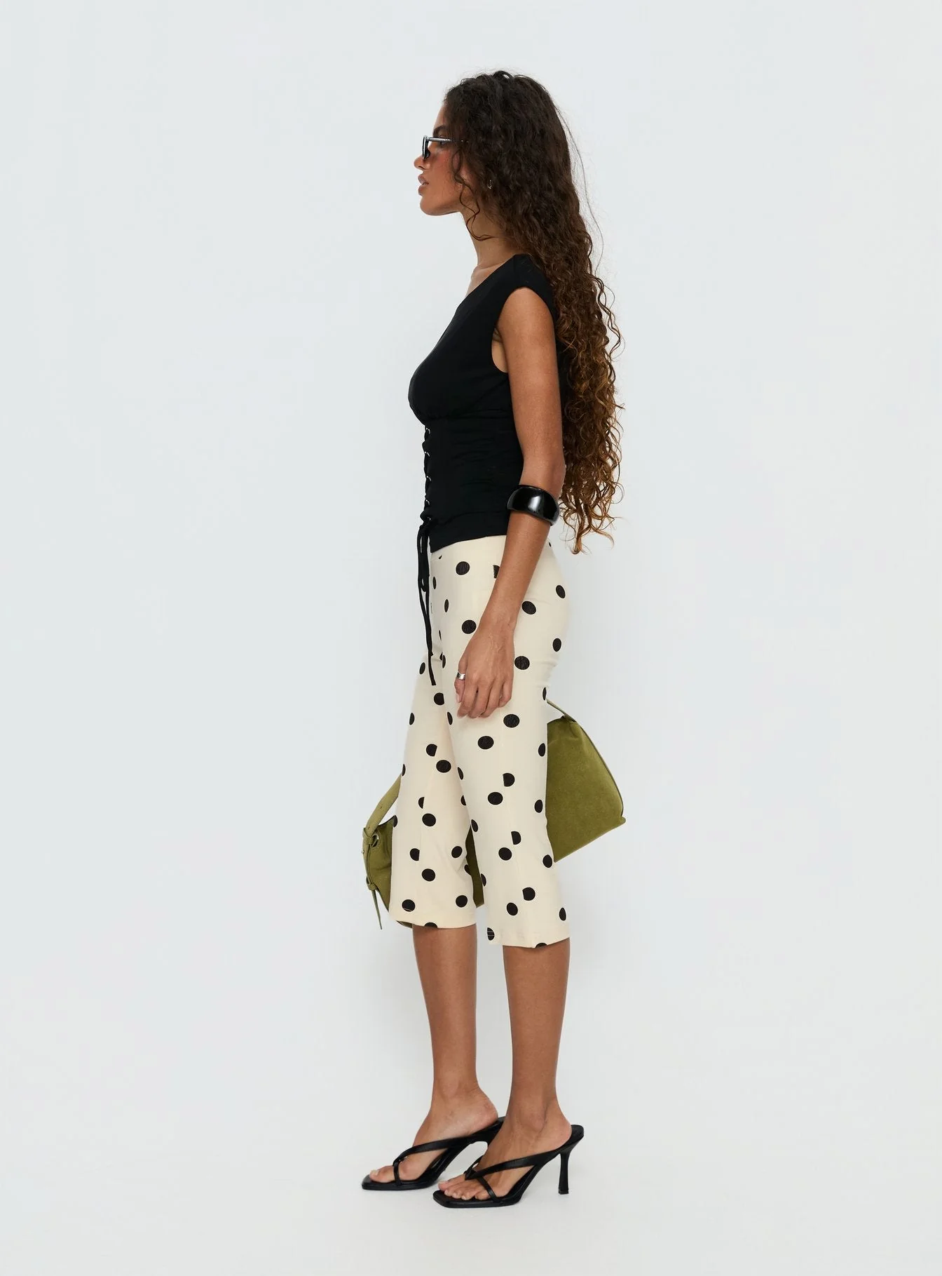 Samaira Capri Pant Cream Polka Dot - Image 4