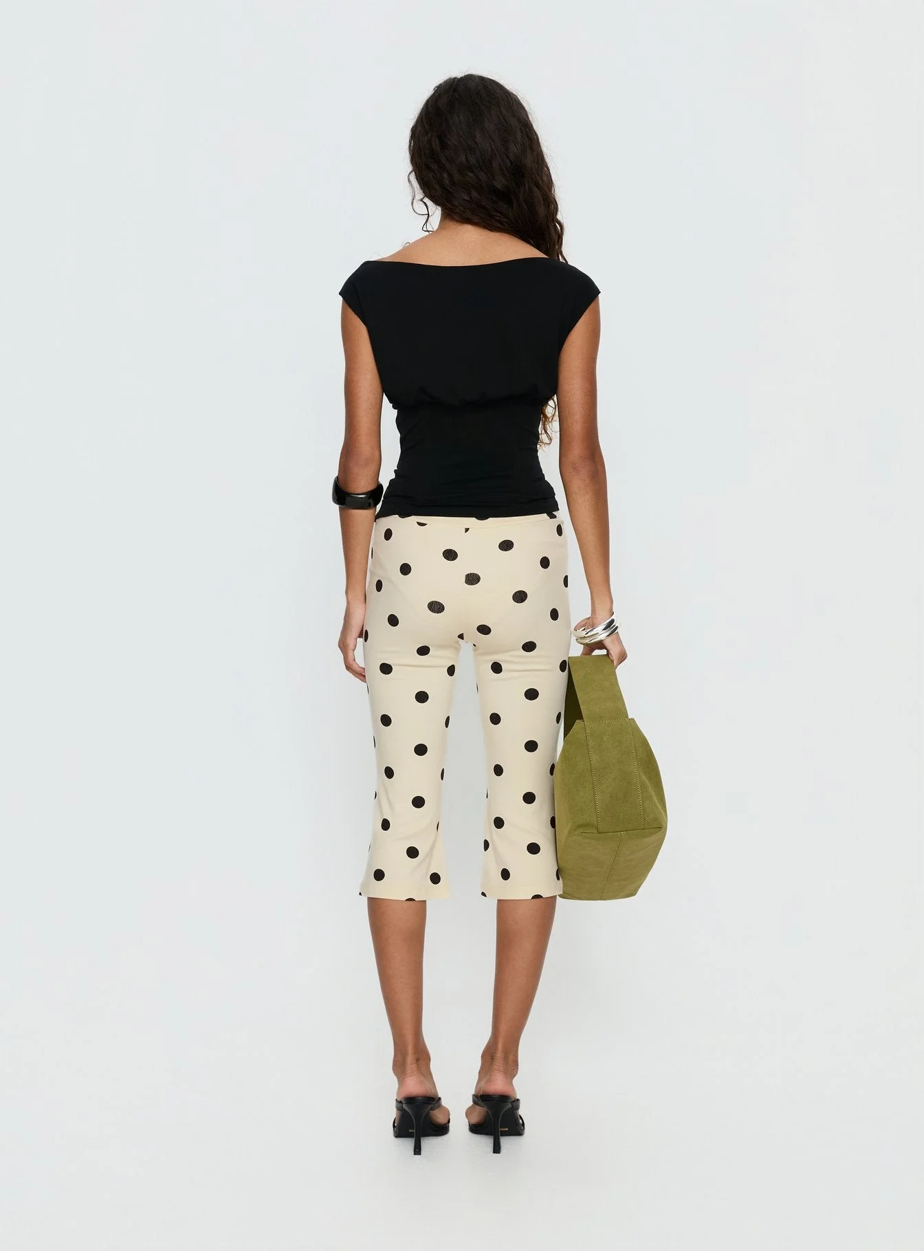 Samaira Capri Pant Cream Polka Dot - Image 5