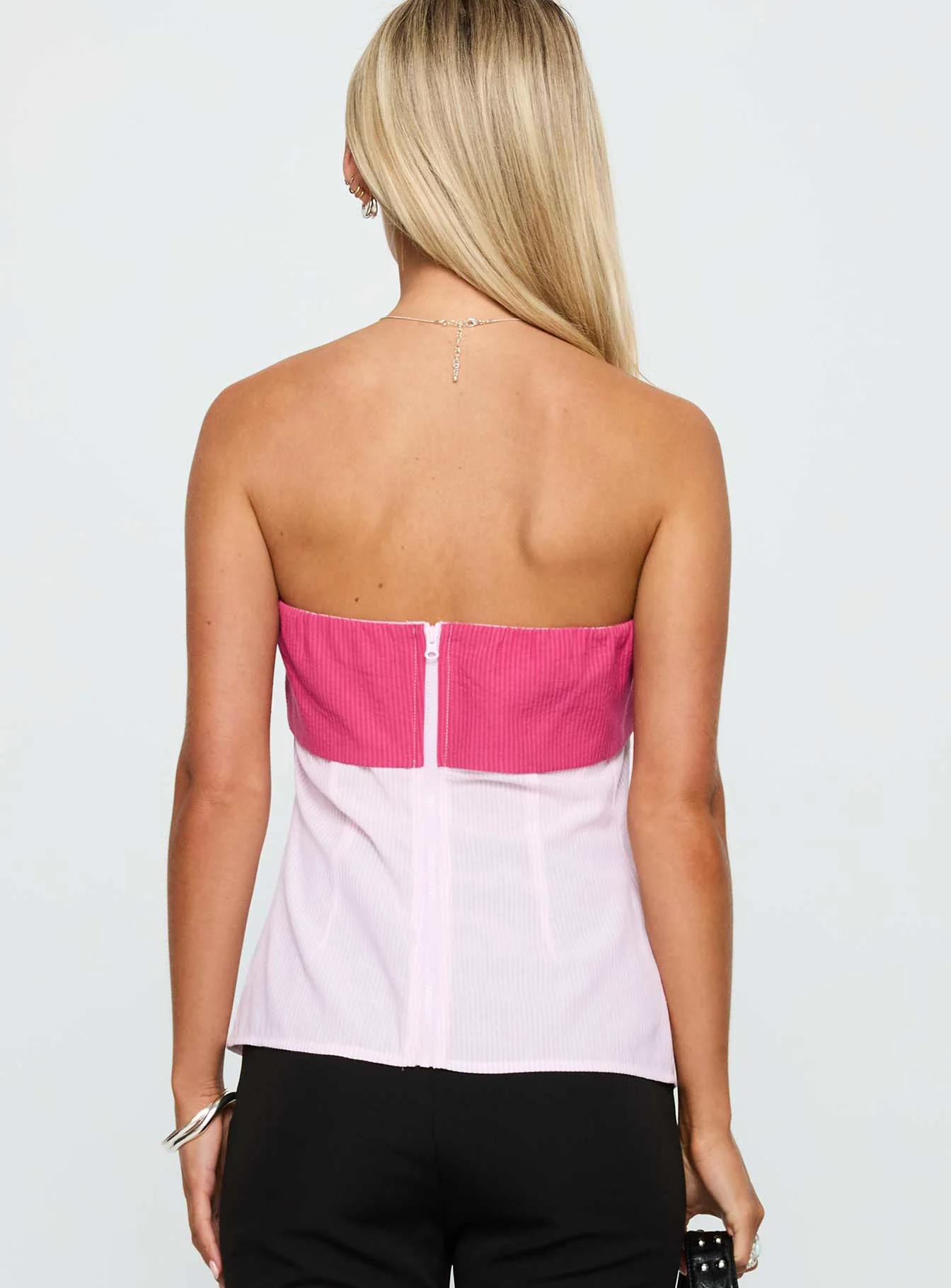 Same Situation Strapless Top Pink - Image 4