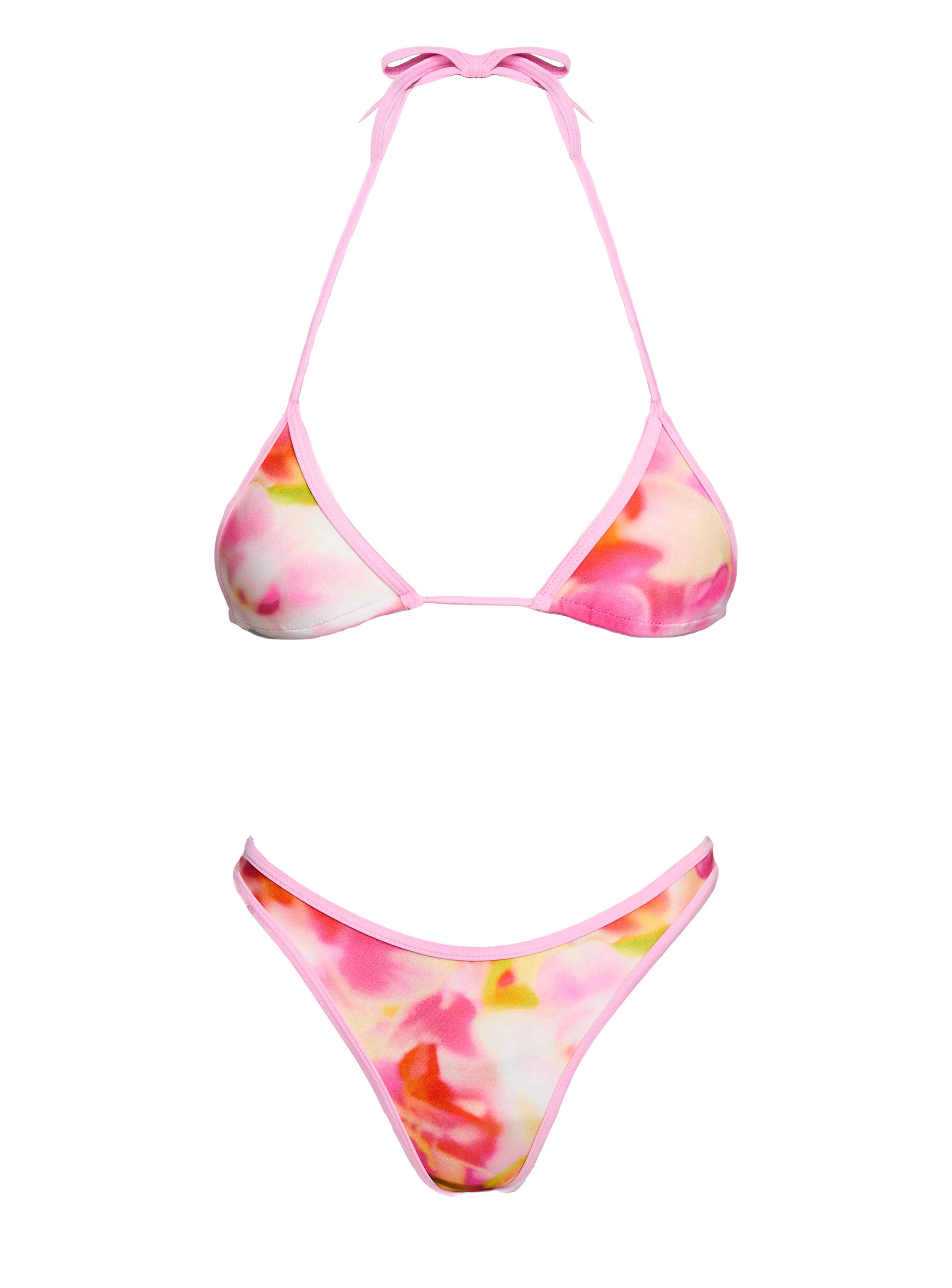 Sandbar Triangle Bikini Top Pink Floral - Image 7