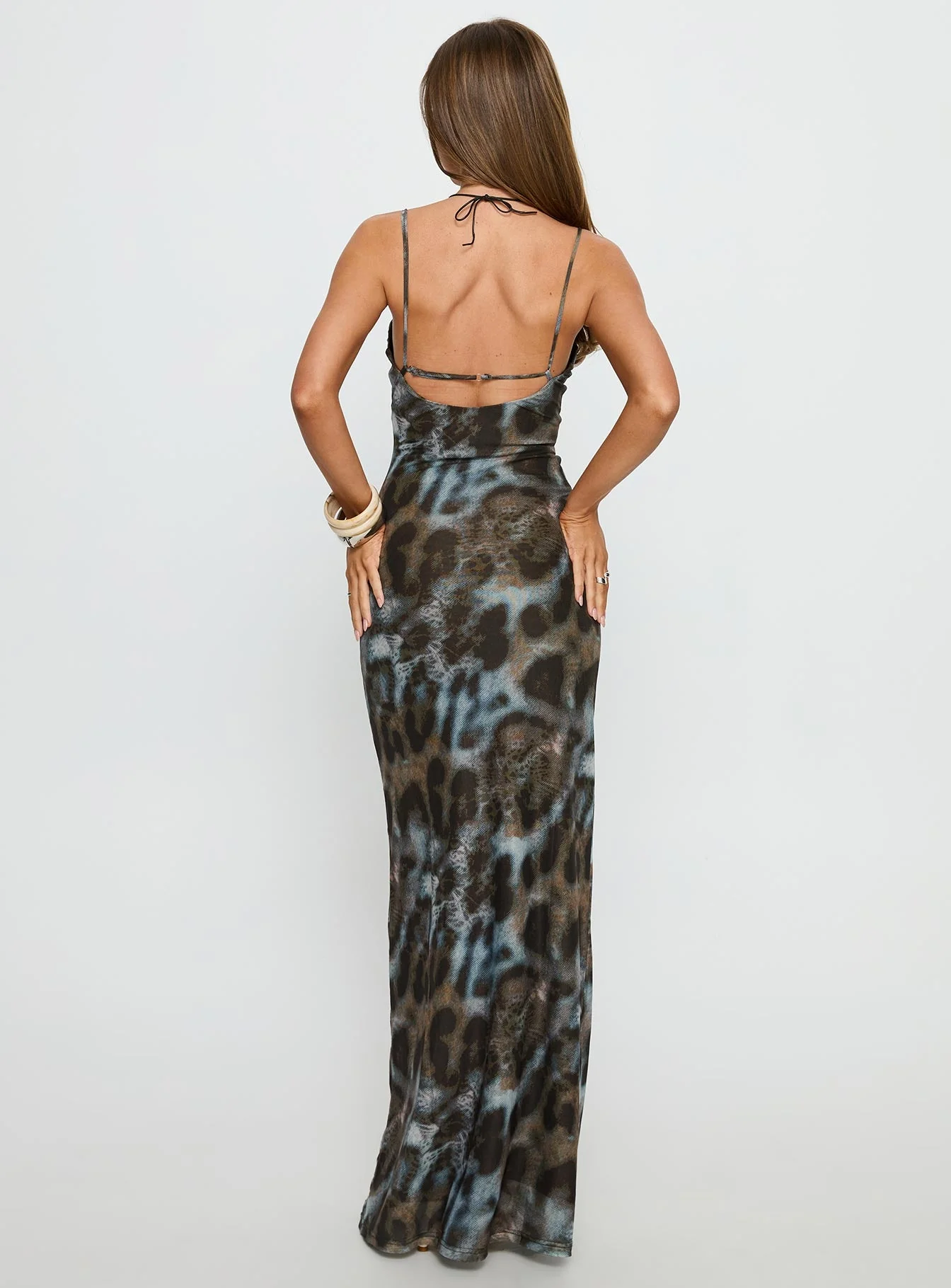 Saphrona V-neck Maxi Dress Leopard - Image 4