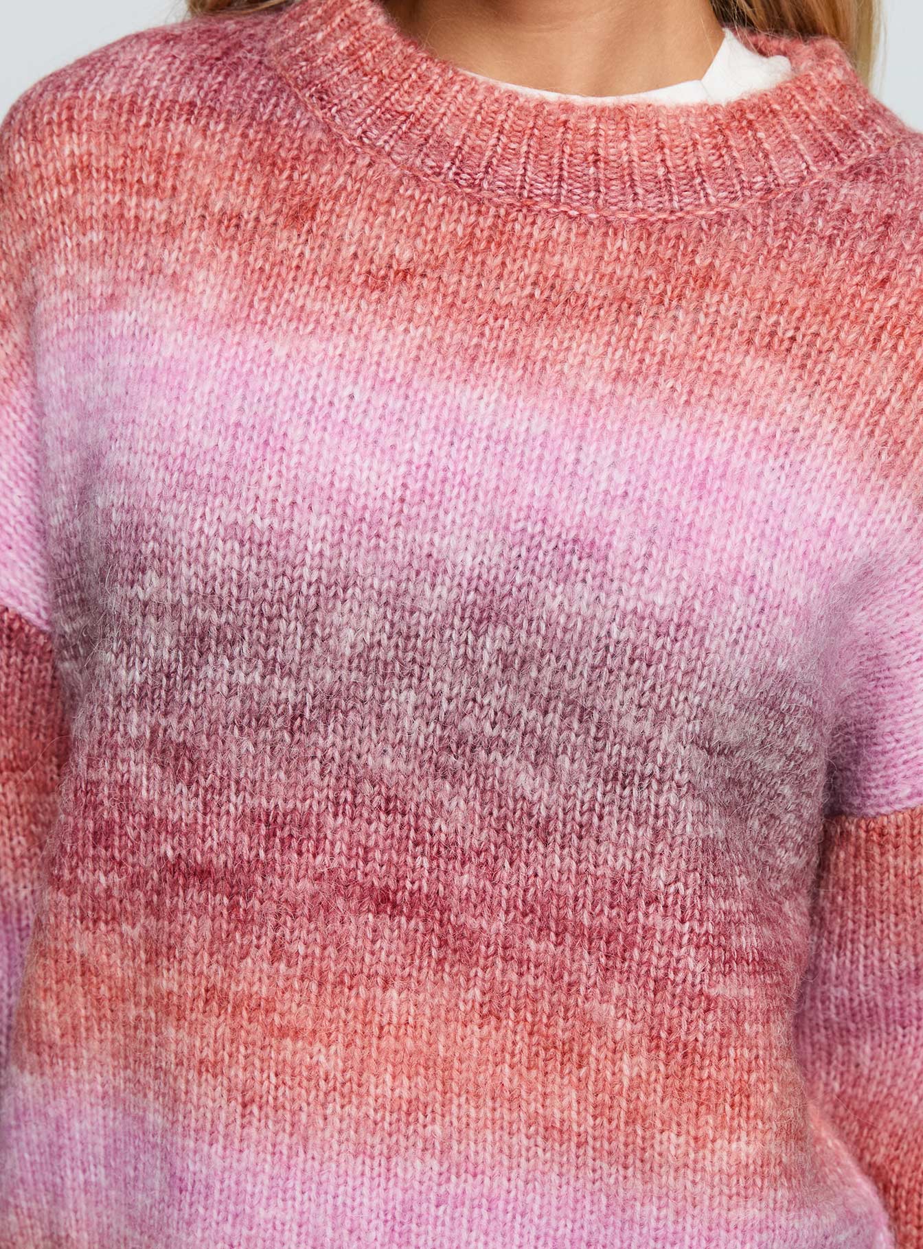 Say No More Knit Sweater Pink Stripe - Image 5