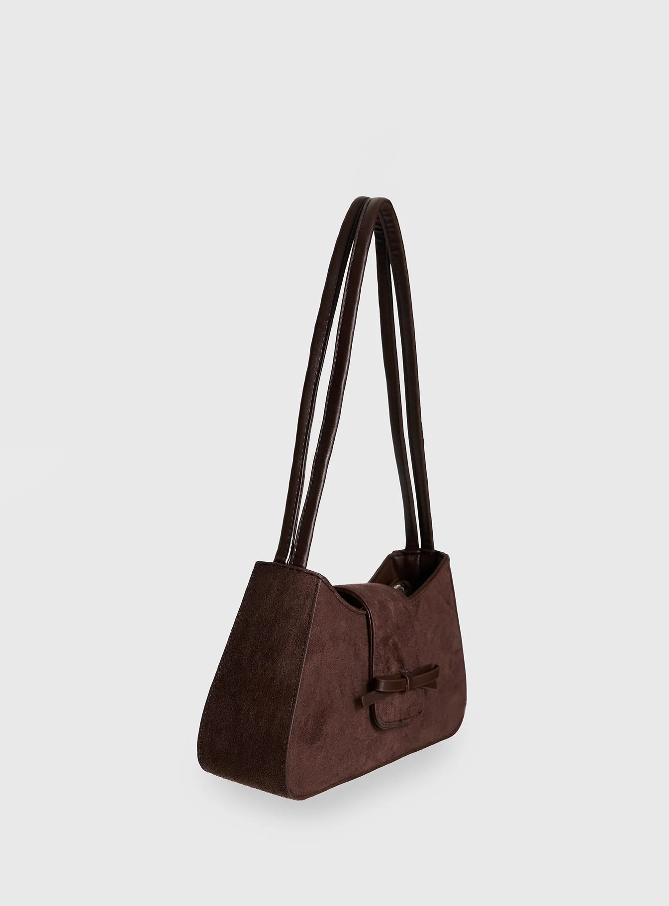 Scotlyn Shoulder Bag Faux Suede Brown - Image 3