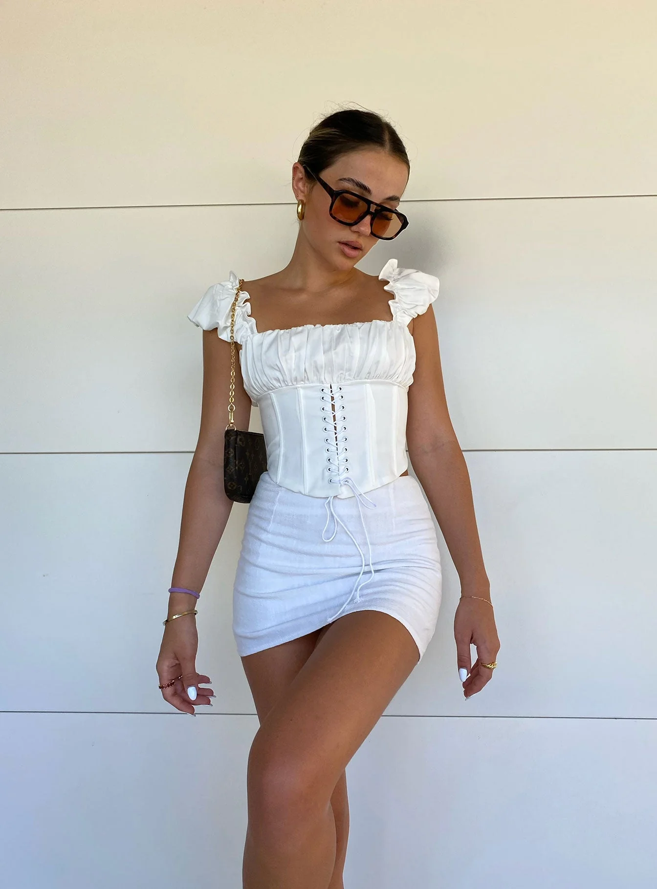 Selby Mini Skirt White - Image 6