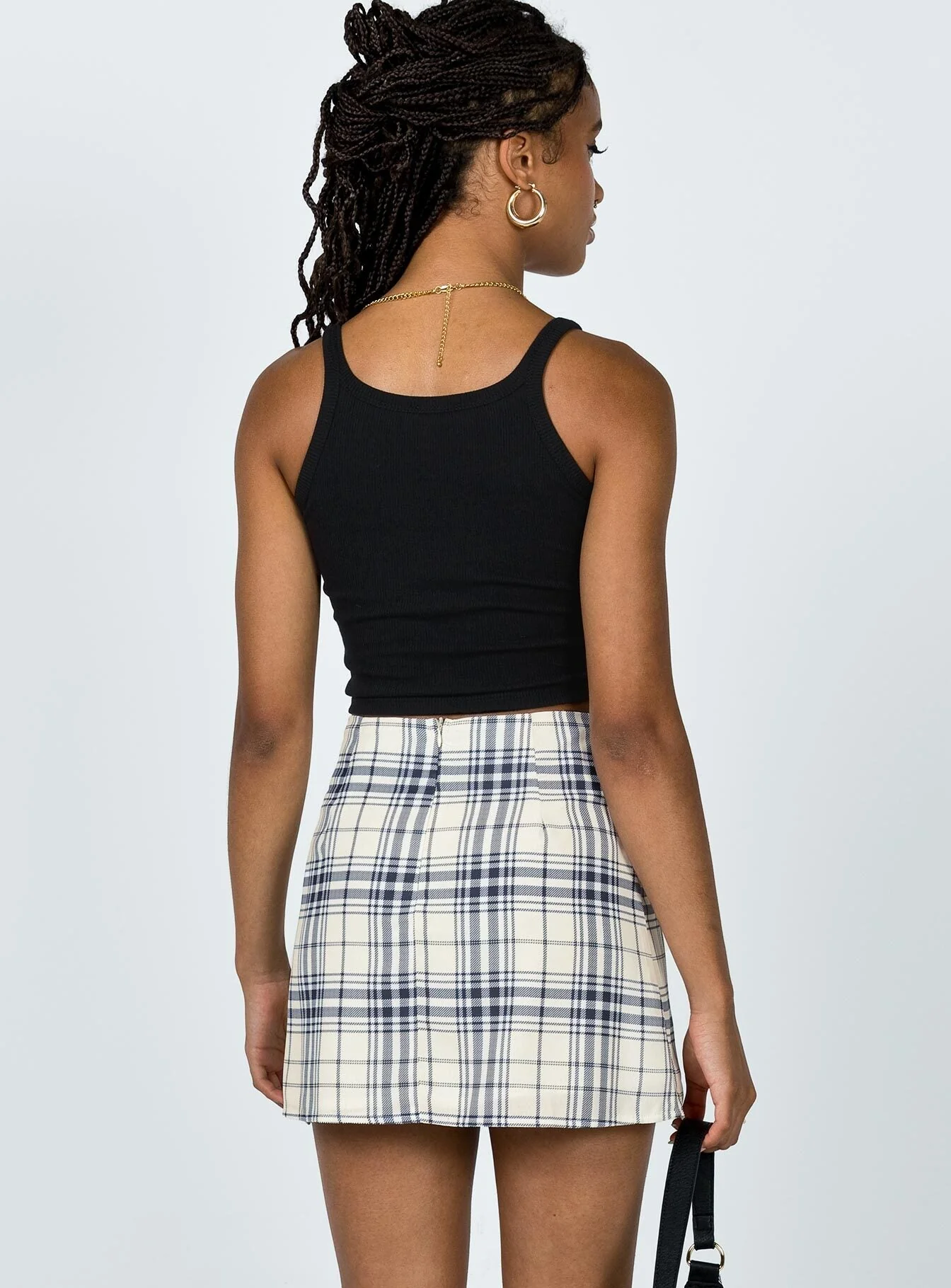 Selby Mini Skirt Yellow Plaid - Image 5