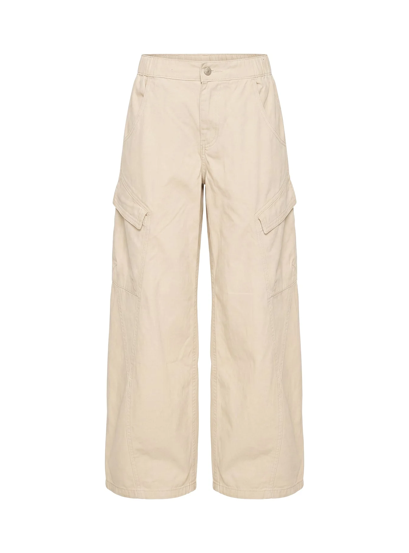 Selective Memory Low Rise Wide Leg Cargo Pants Cream - Image 9