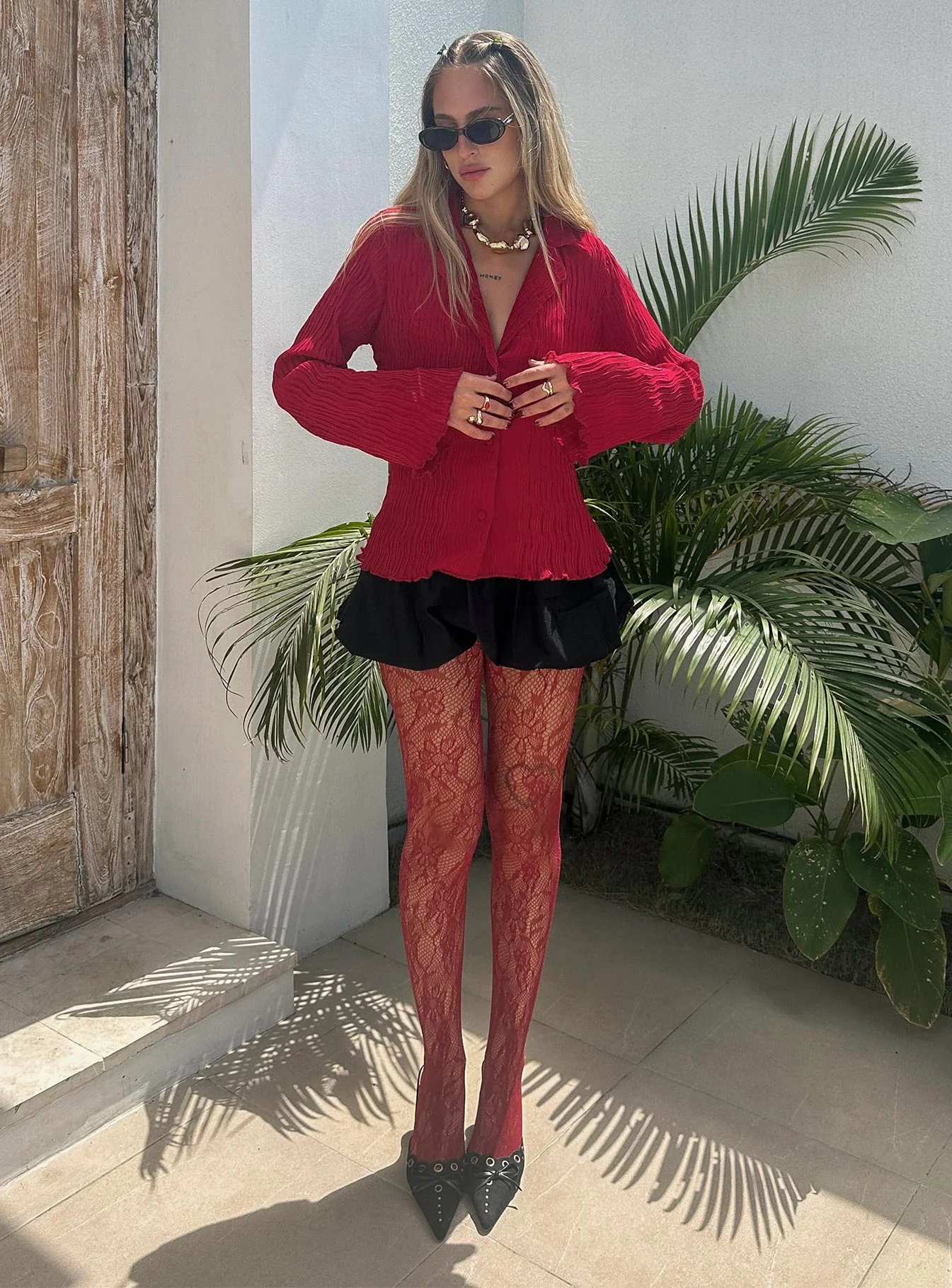 Selma Shirt Burgundy - Image 9