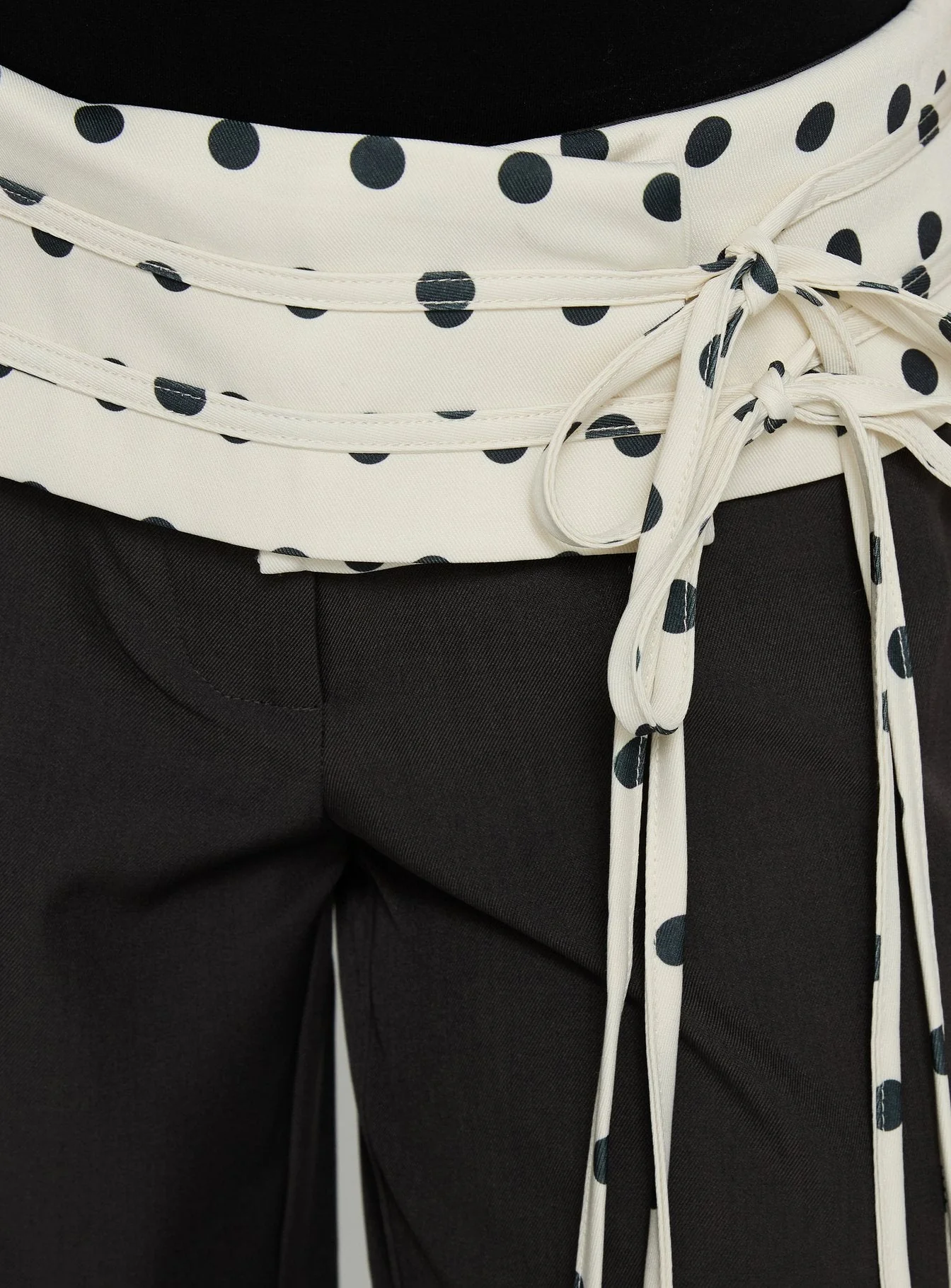 Seneca Wrap Pants Charcoal Polka Dot - Image 6