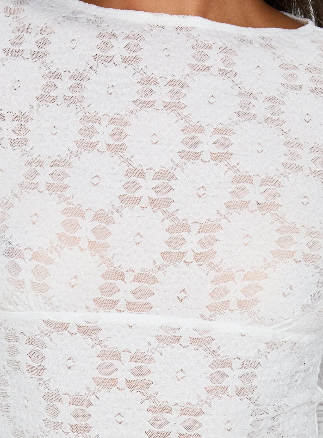 Seraphim Textured 3/4 Sleeve Top White - Image 6