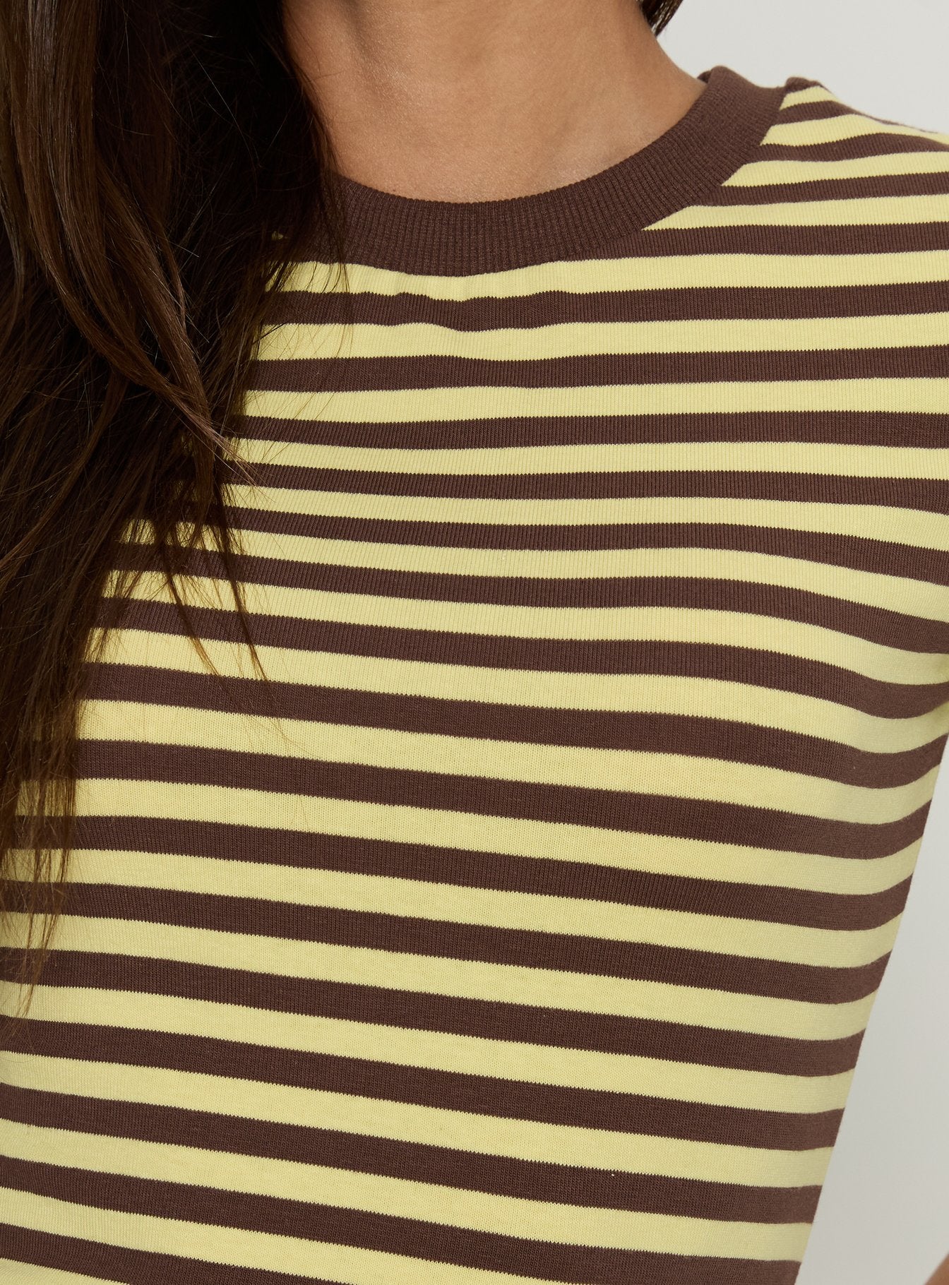 Settle Down Short Sleeve Mini Dress Yellow Stripe - Image 6