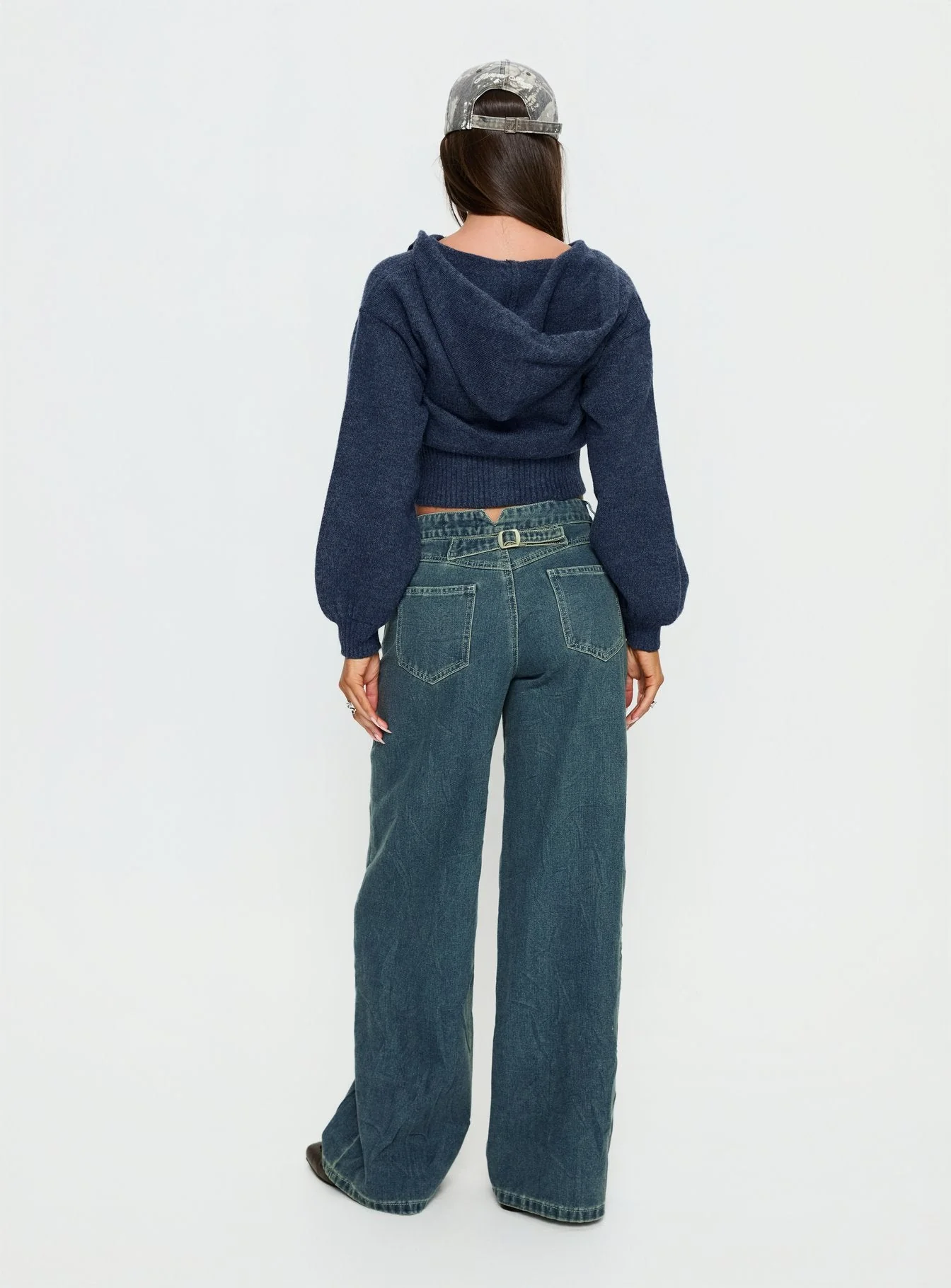 Shanna Relaxed Low Rise Jeans Acid Raw Wash - Image 5