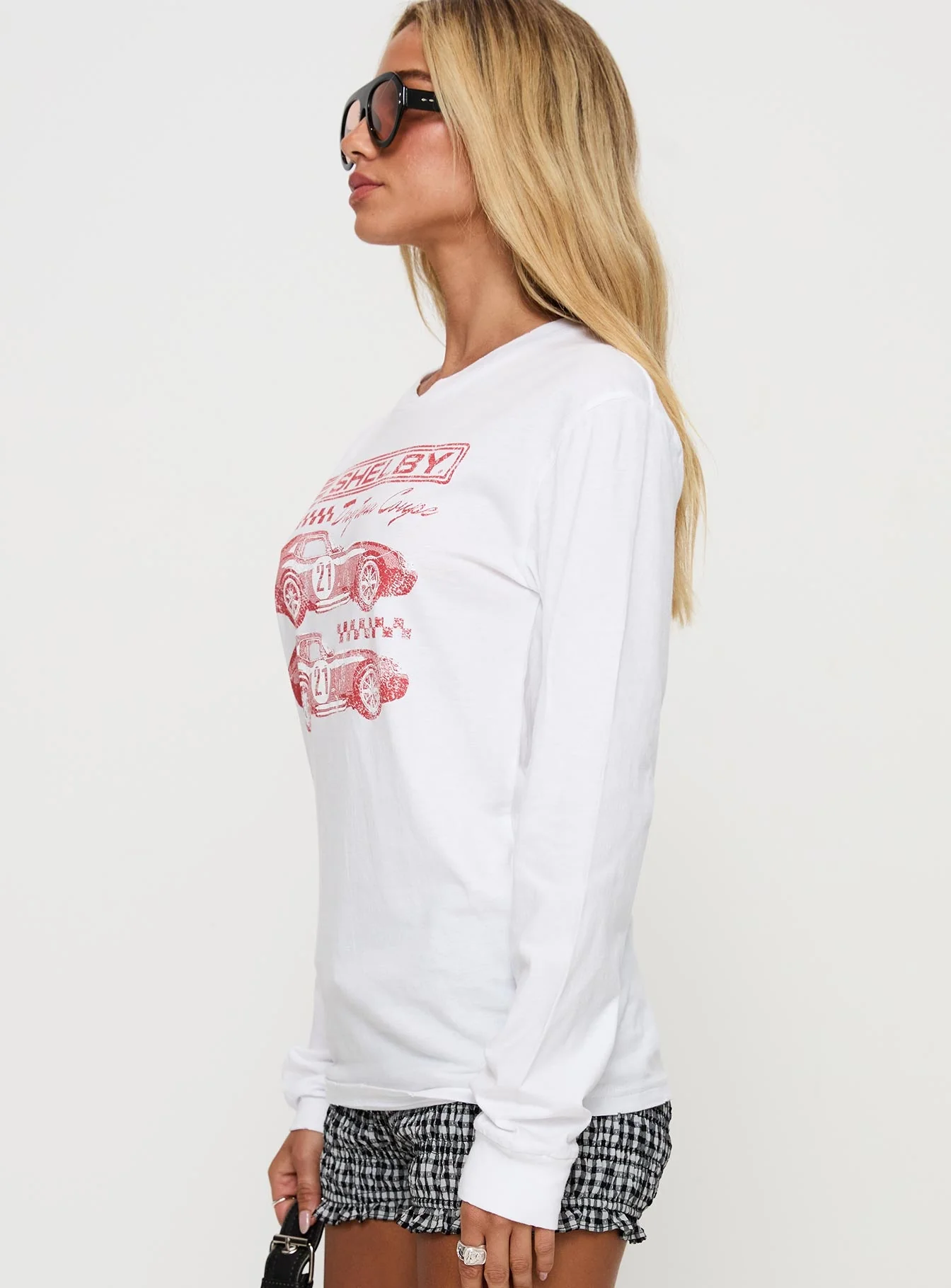Shelby Daytona Long Sleeve Top Washed Bright White - Image 4