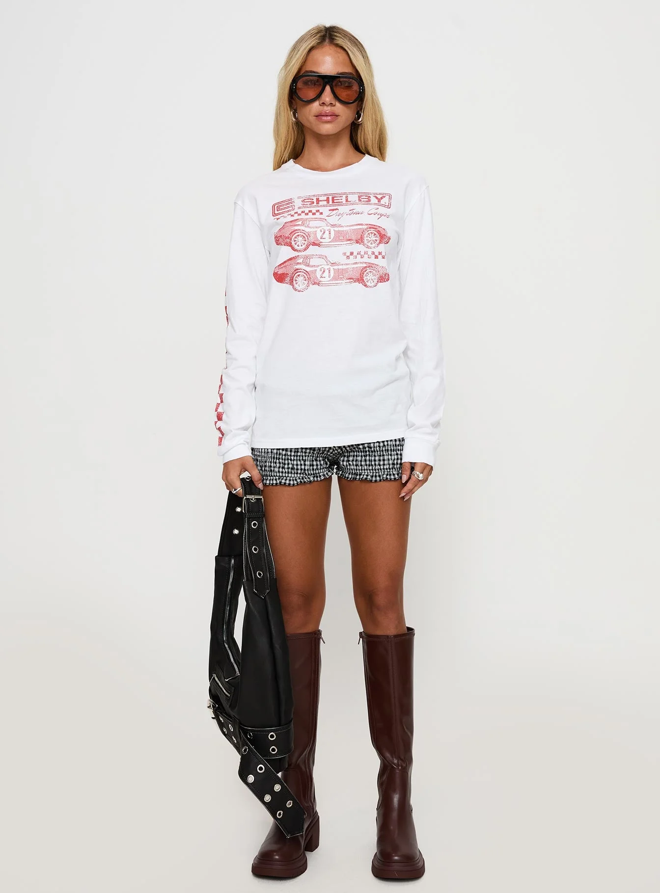 Shelby Daytona Long Sleeve Top Washed Bright White - Image 7