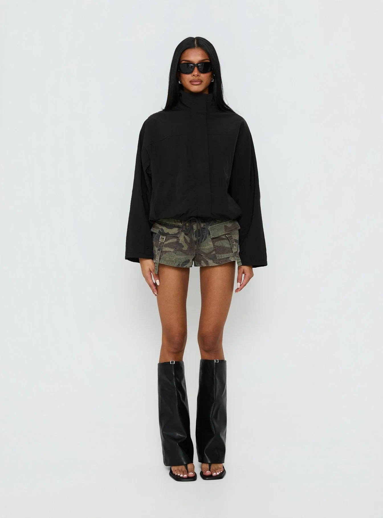 Shoreline Windbreaker Jacket Noir - Image 7