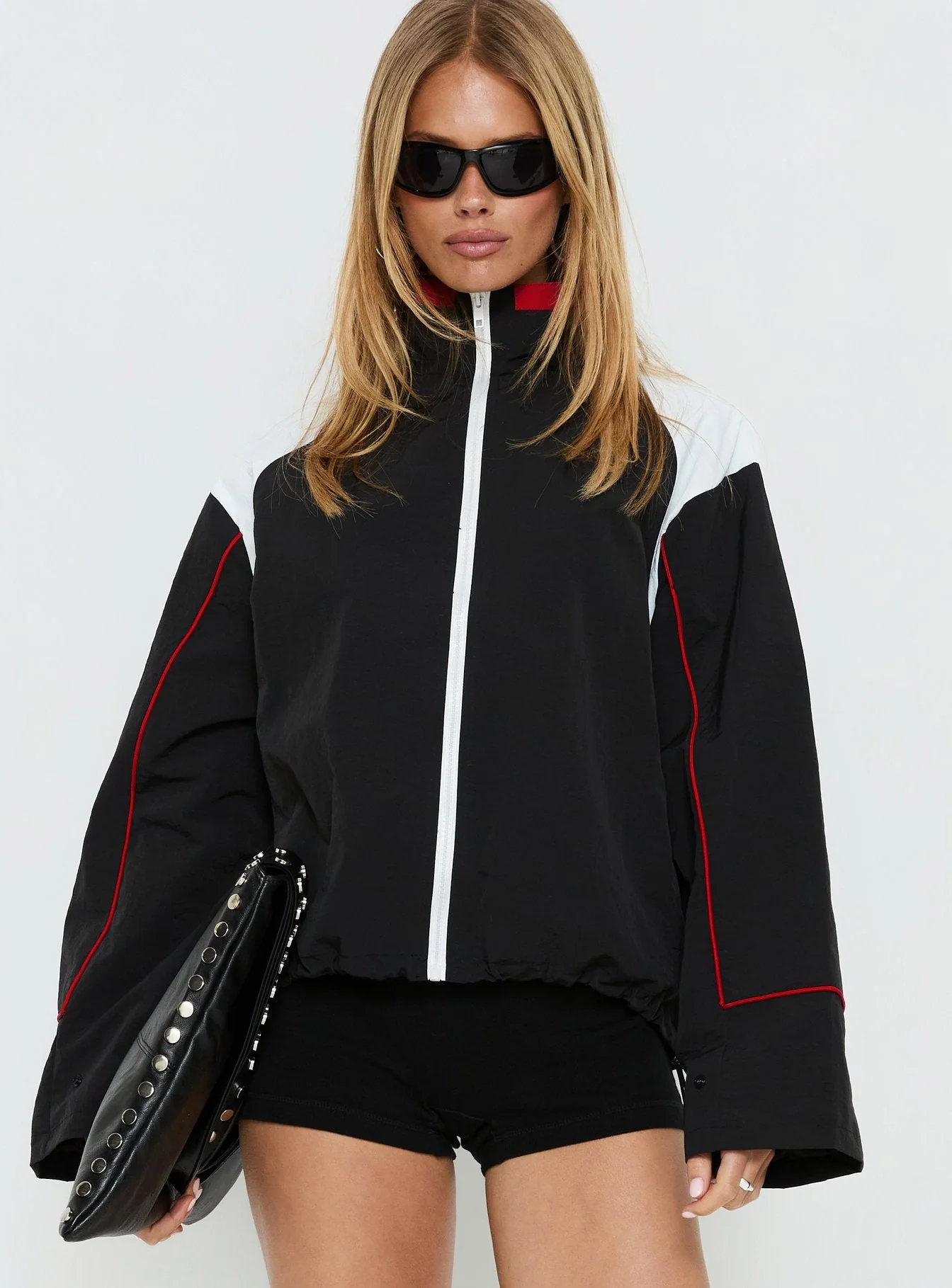 Shoreline Windbreaker Noir / White - Image 2
