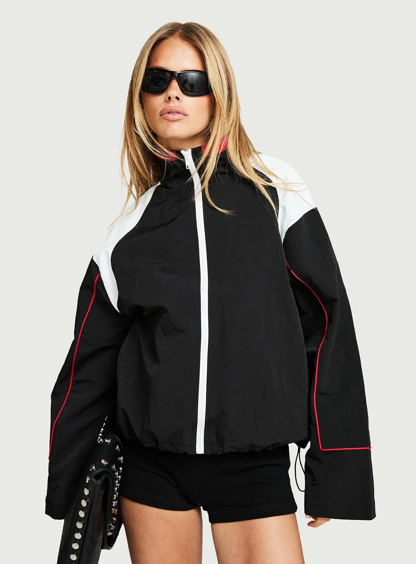 Shoreline Windbreaker Noir / White - Image 8