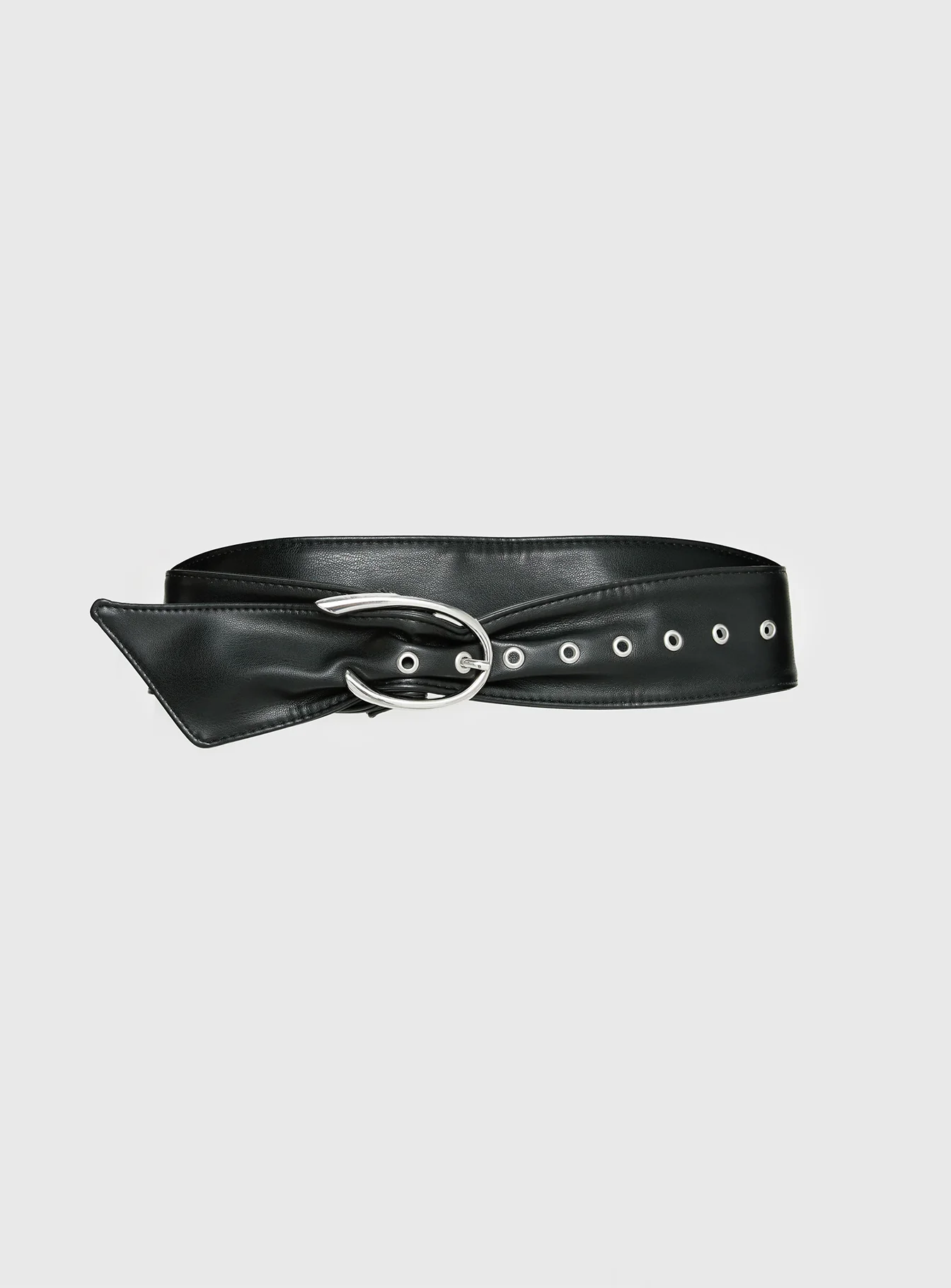 Sirena Faux Leather Belt Black / Silver - Image 2