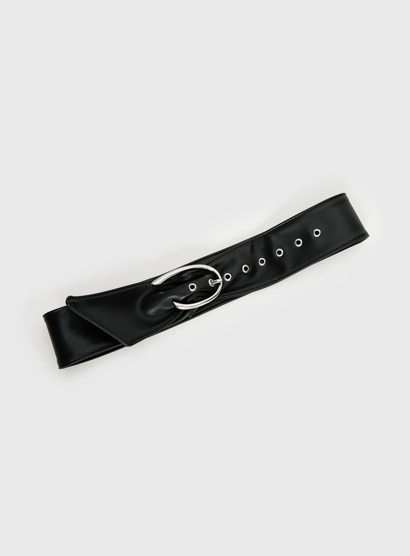 Sirena Faux Leather Belt Black / Silver - Image 3
