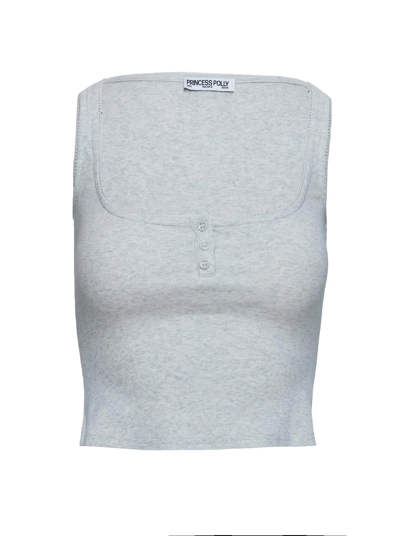 Sleepytea Rib Sleep Tank Top Grey - Image 7