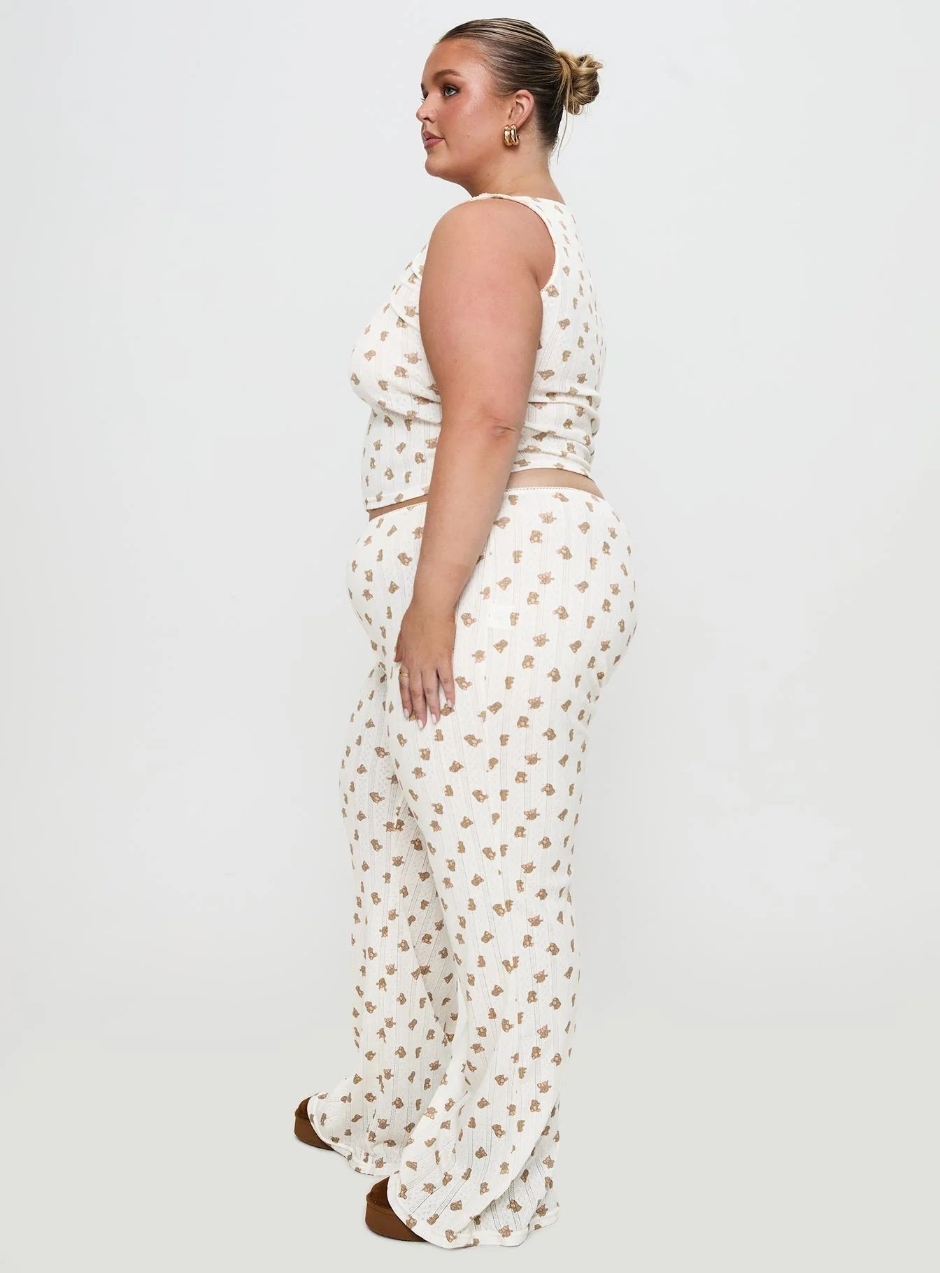 Sleepytea Pointelle Sleep Tank Top Multi Curve - Image 4