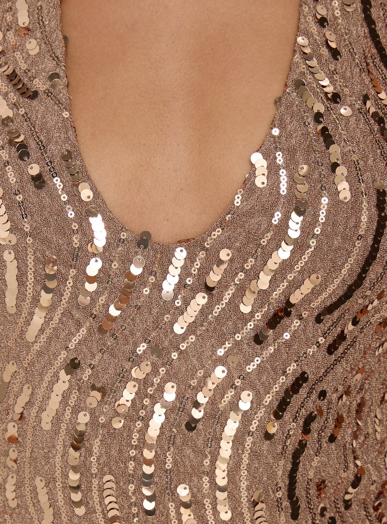 Slone Sequin Halter Top Gold Shimmer - Image 6