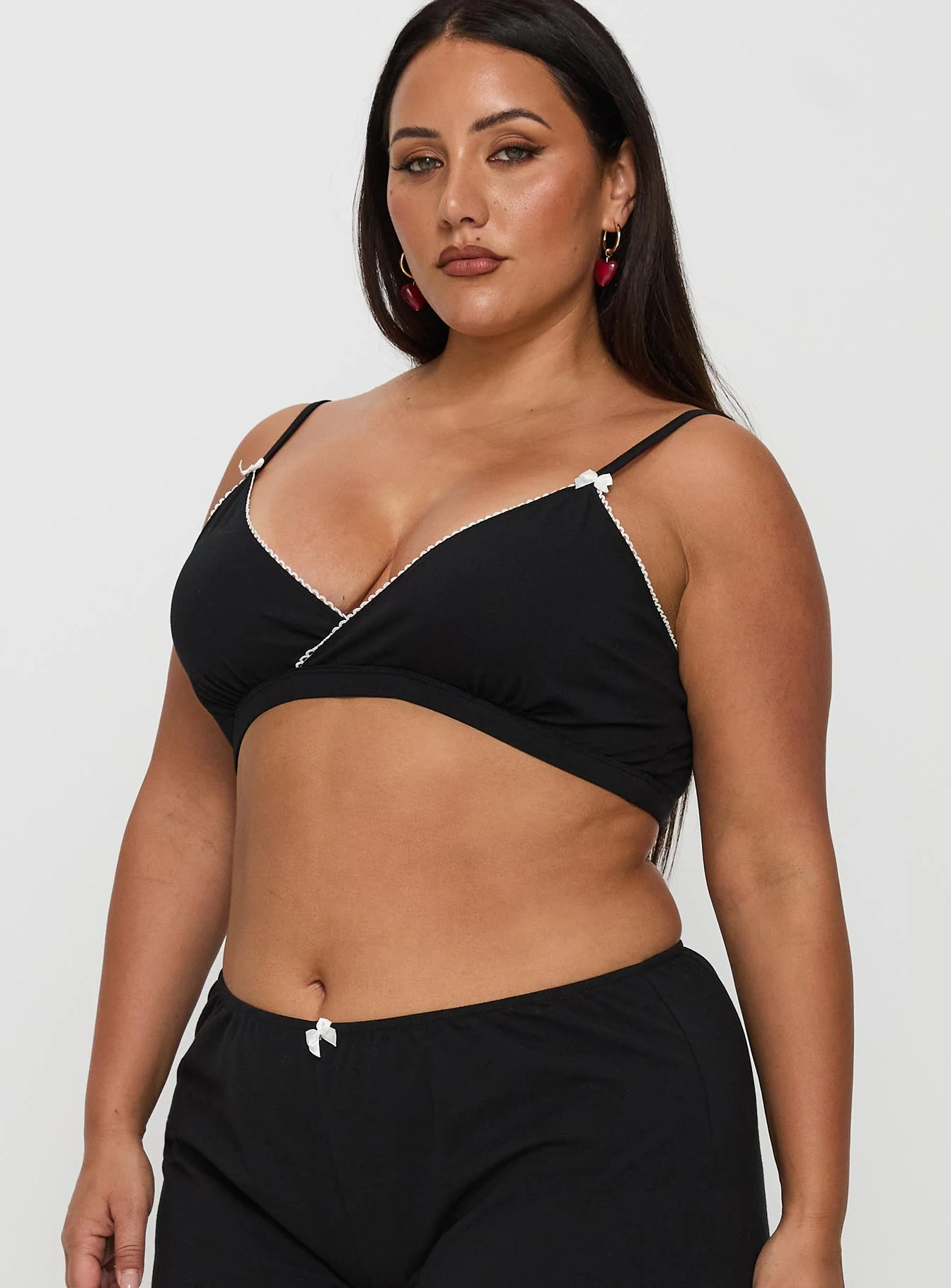 Slumber Jersey Sleep Bralette Black Curve - Image 4