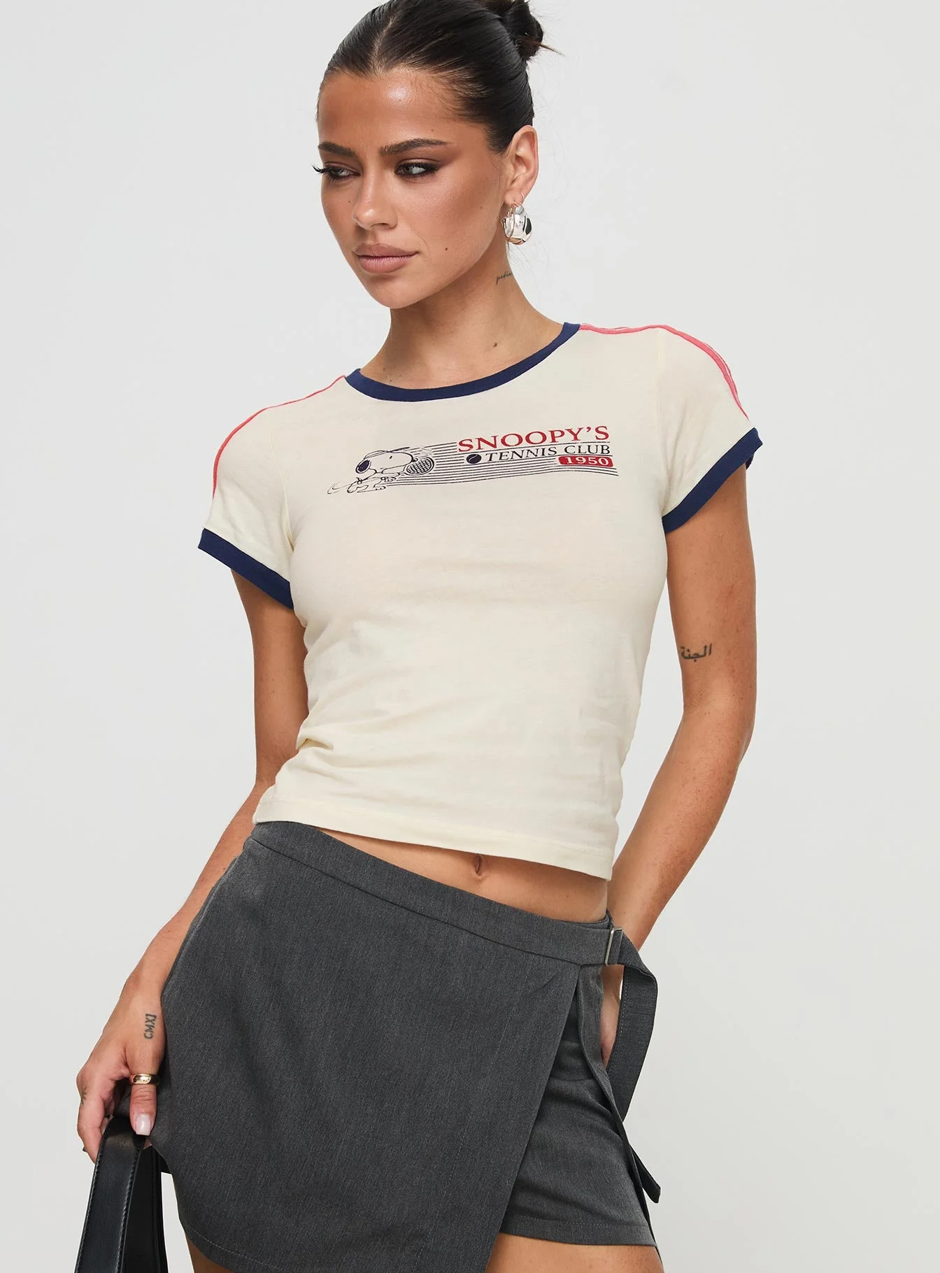Snoopy Tennis Club Tee White - Image 2