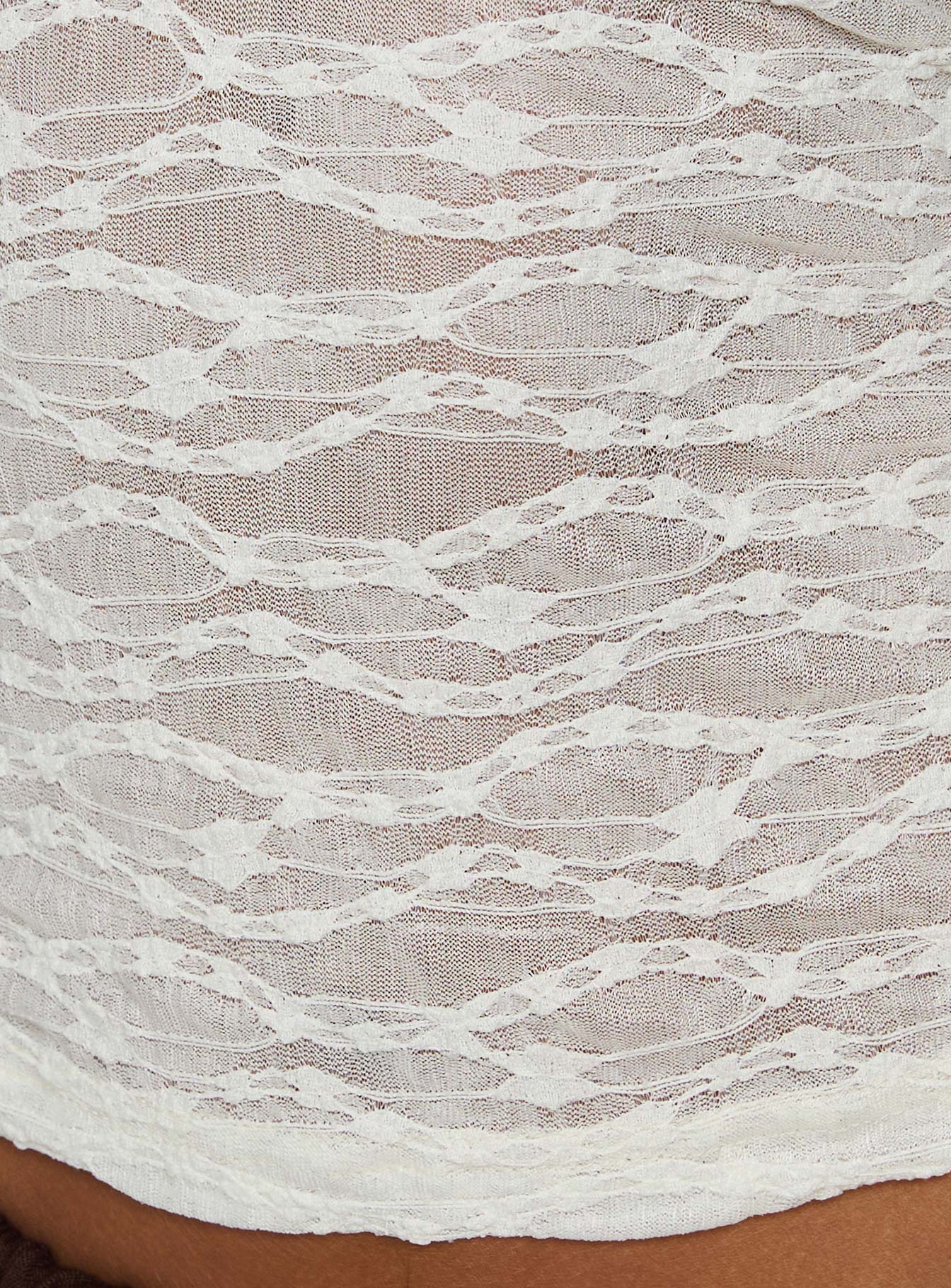 Snowdrift Lace Halter Top Cream - Image 7