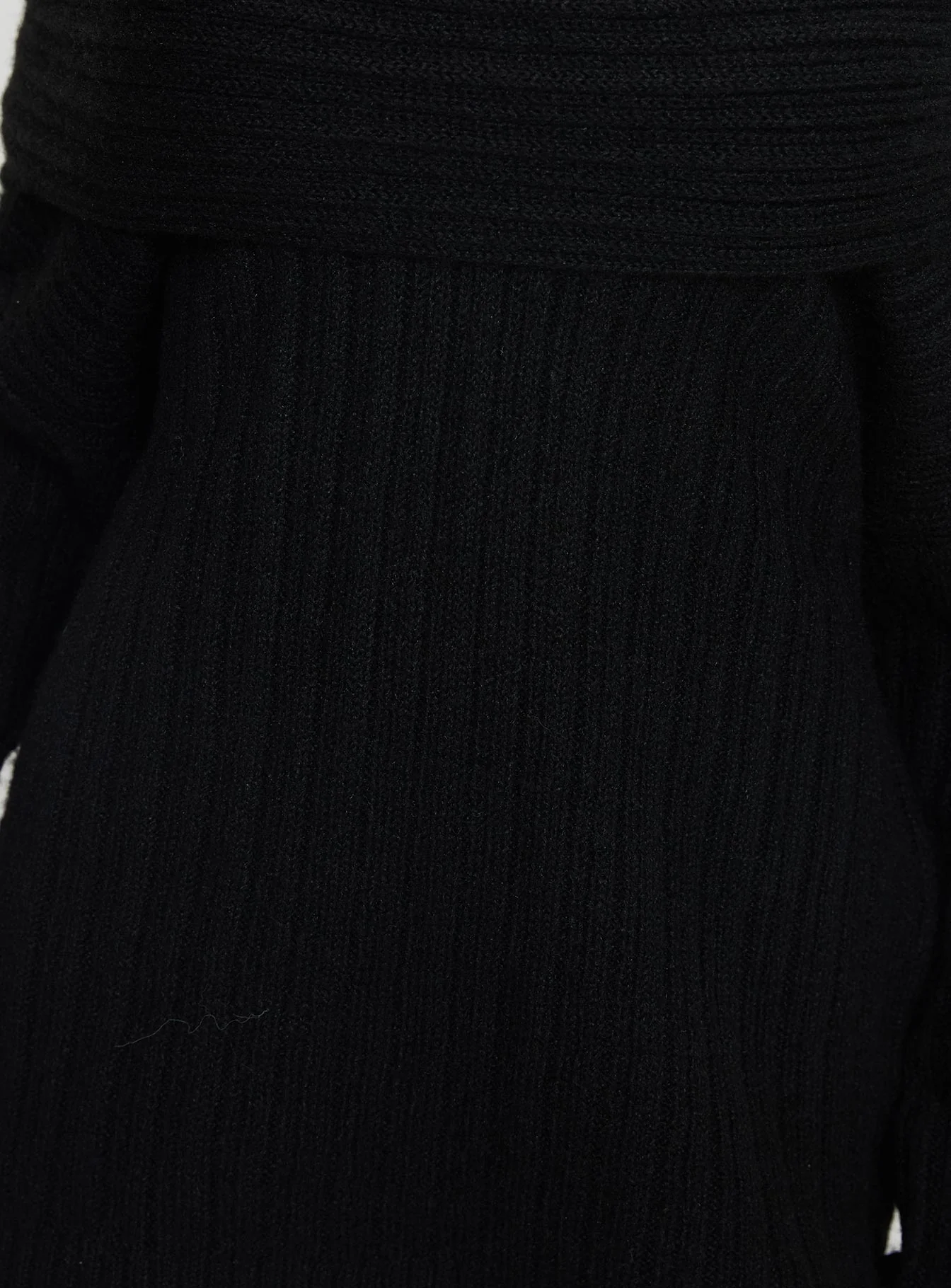 Snowie Off Shoulder Knit Sweater Black - Image 5