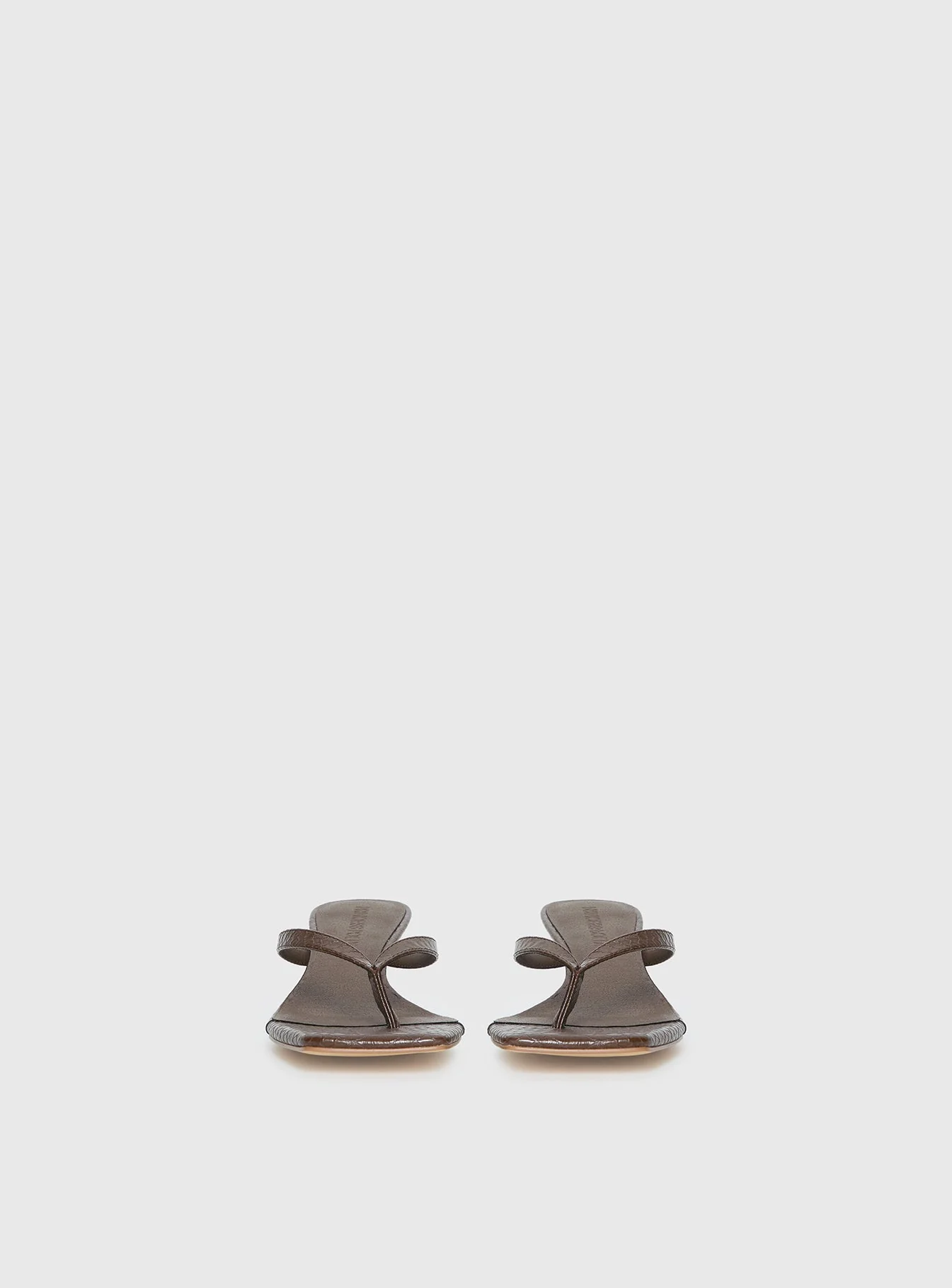 So Exclusive Snake Thong Heels Brown - Image 4