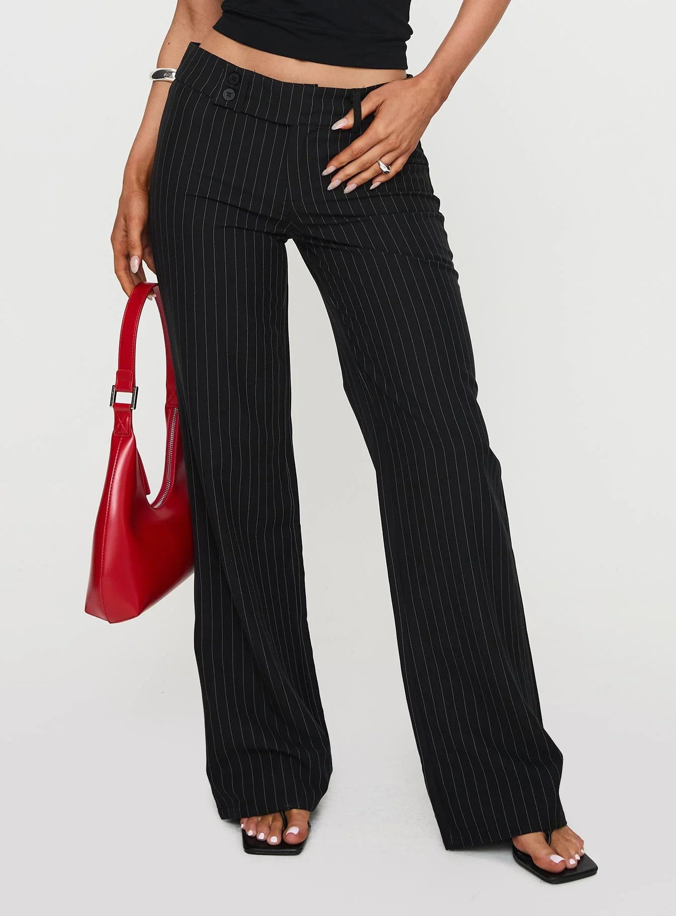 Socialista Pinstripe Pant Black - Image 2