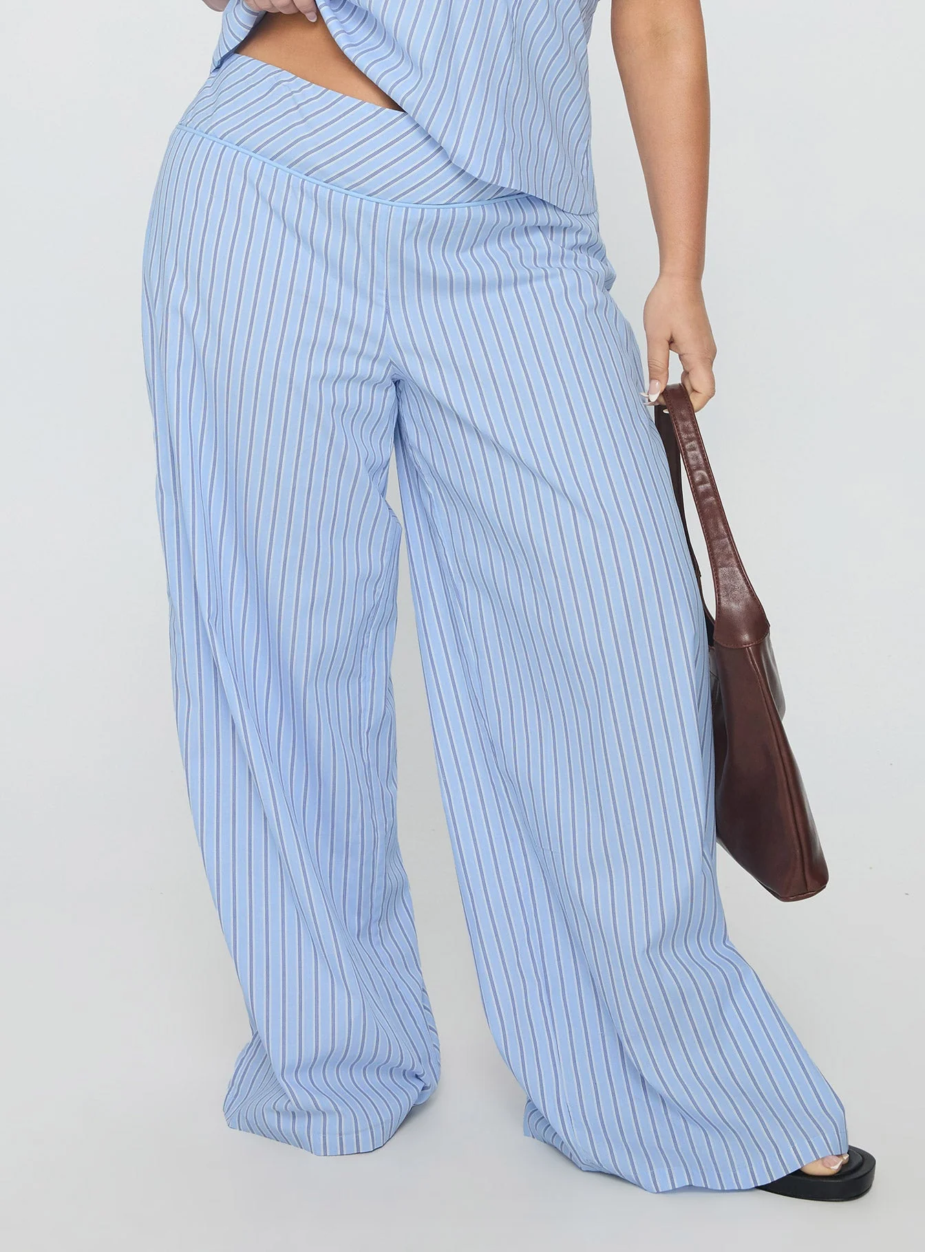 Sofea Mid Rise Pant Blue Stripe Curve - Image 2