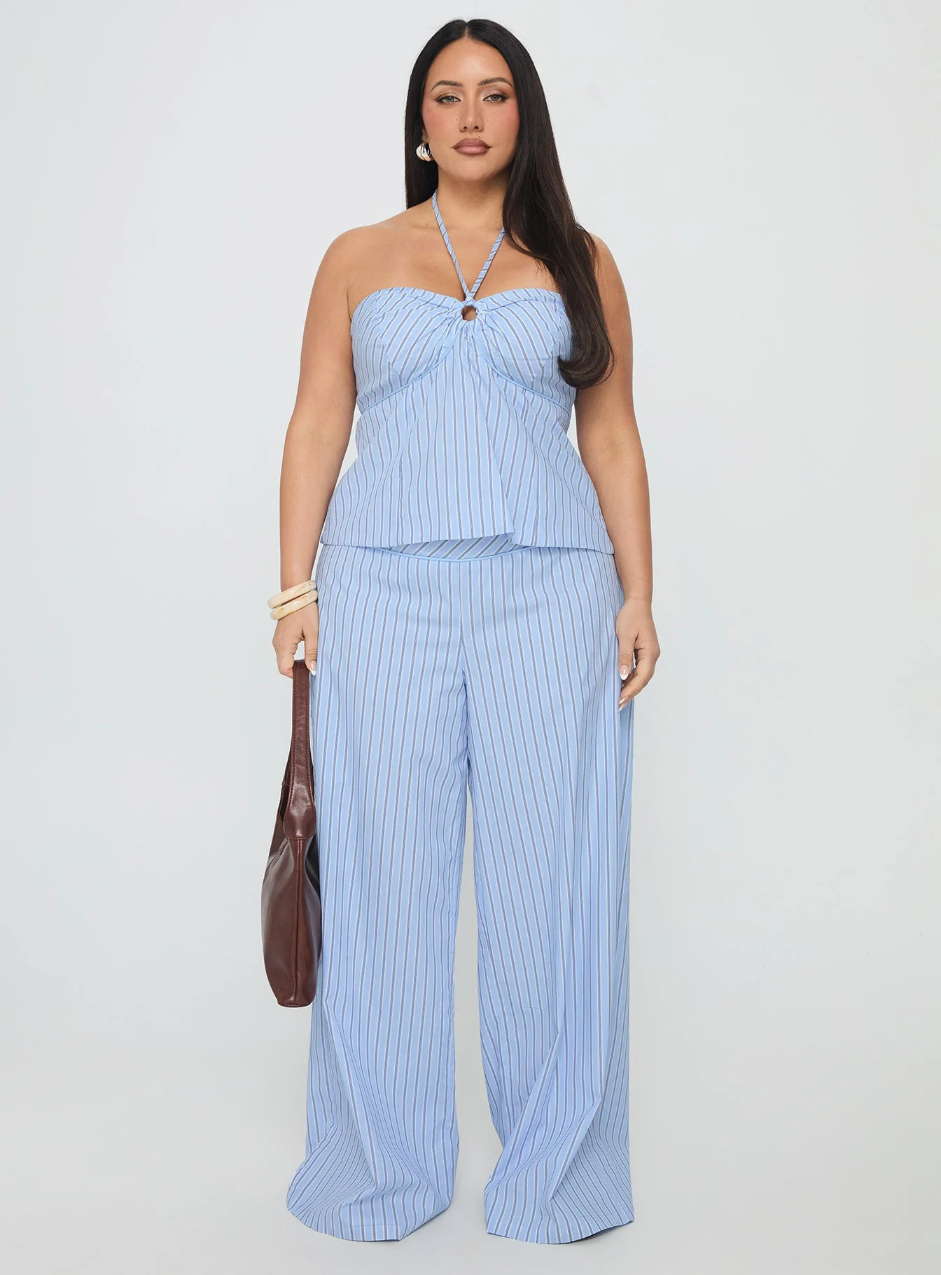 Sofea Mid Rise Pant Blue Stripe Curve - Image 7