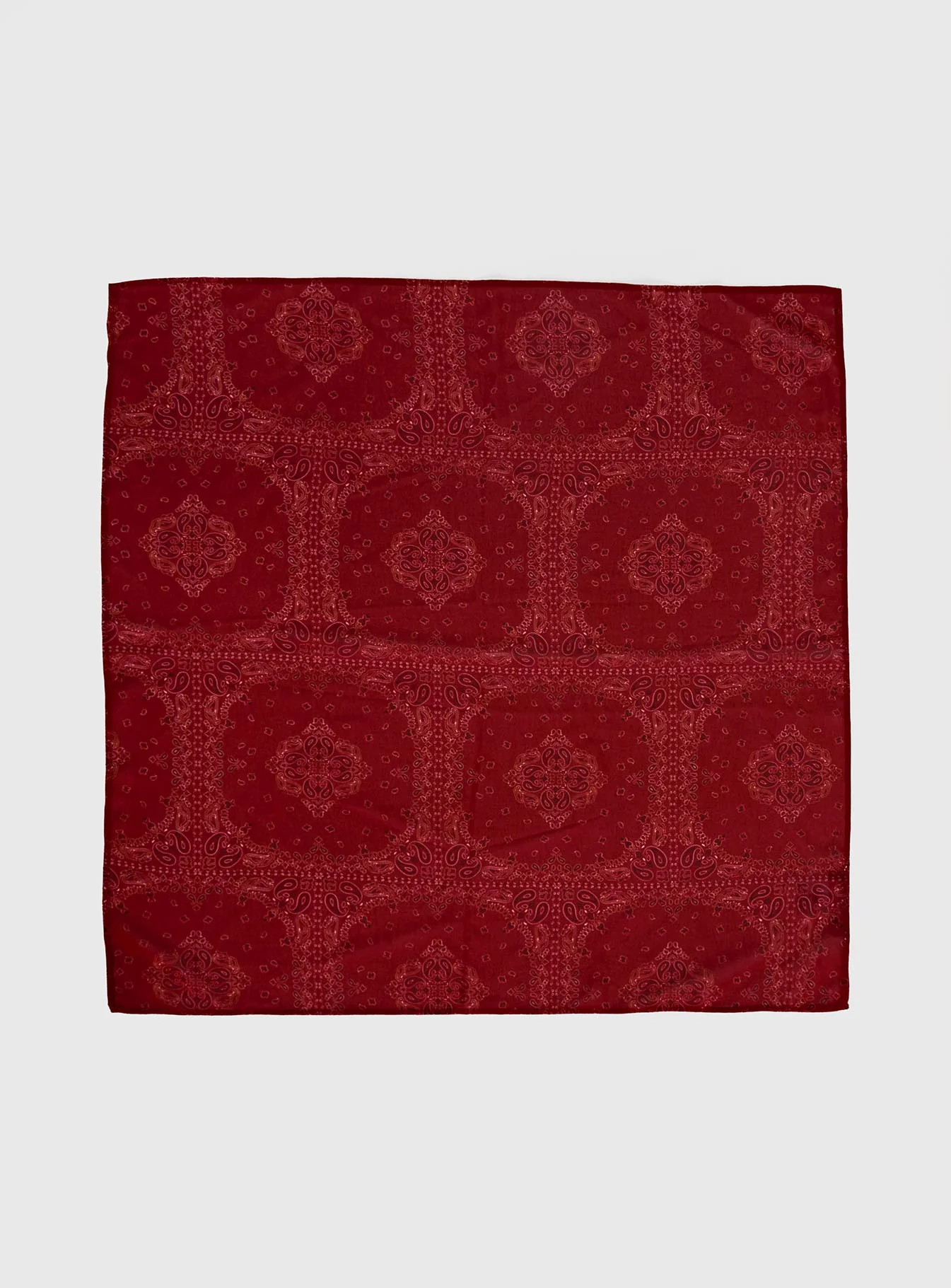 Solara Scarf Red Paisley - Image 2